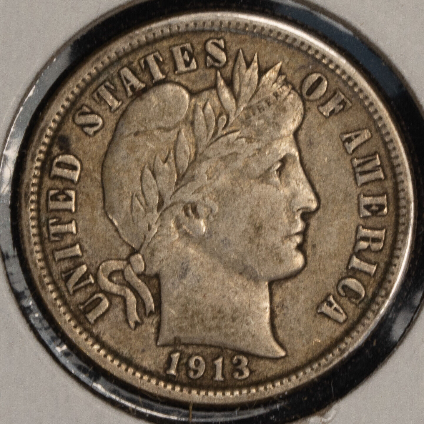 1913 10c Barber Silver Dime - XF - Value Coin - SKU-T3931