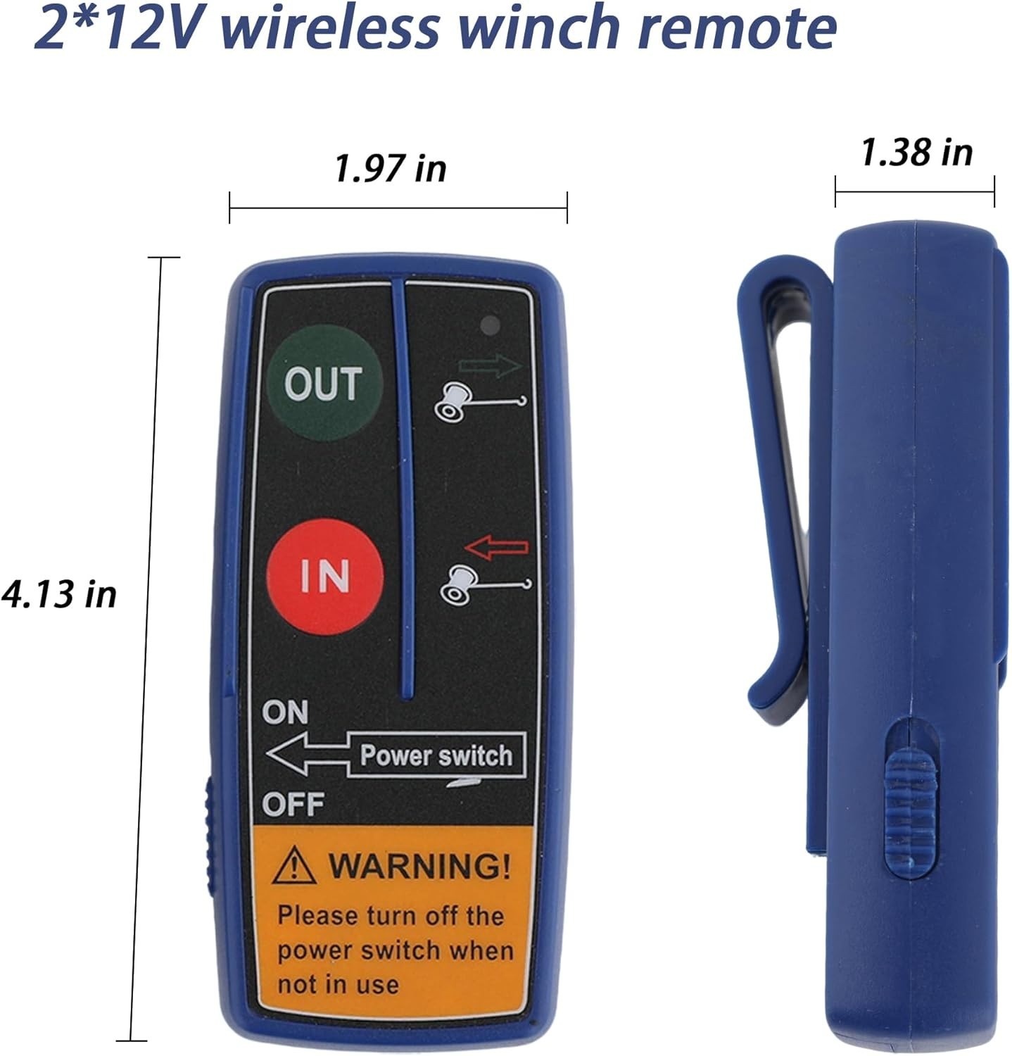 12V Wireless Winch Remote Control (2PCS) - Tool Offroad 17,000lb Capacity