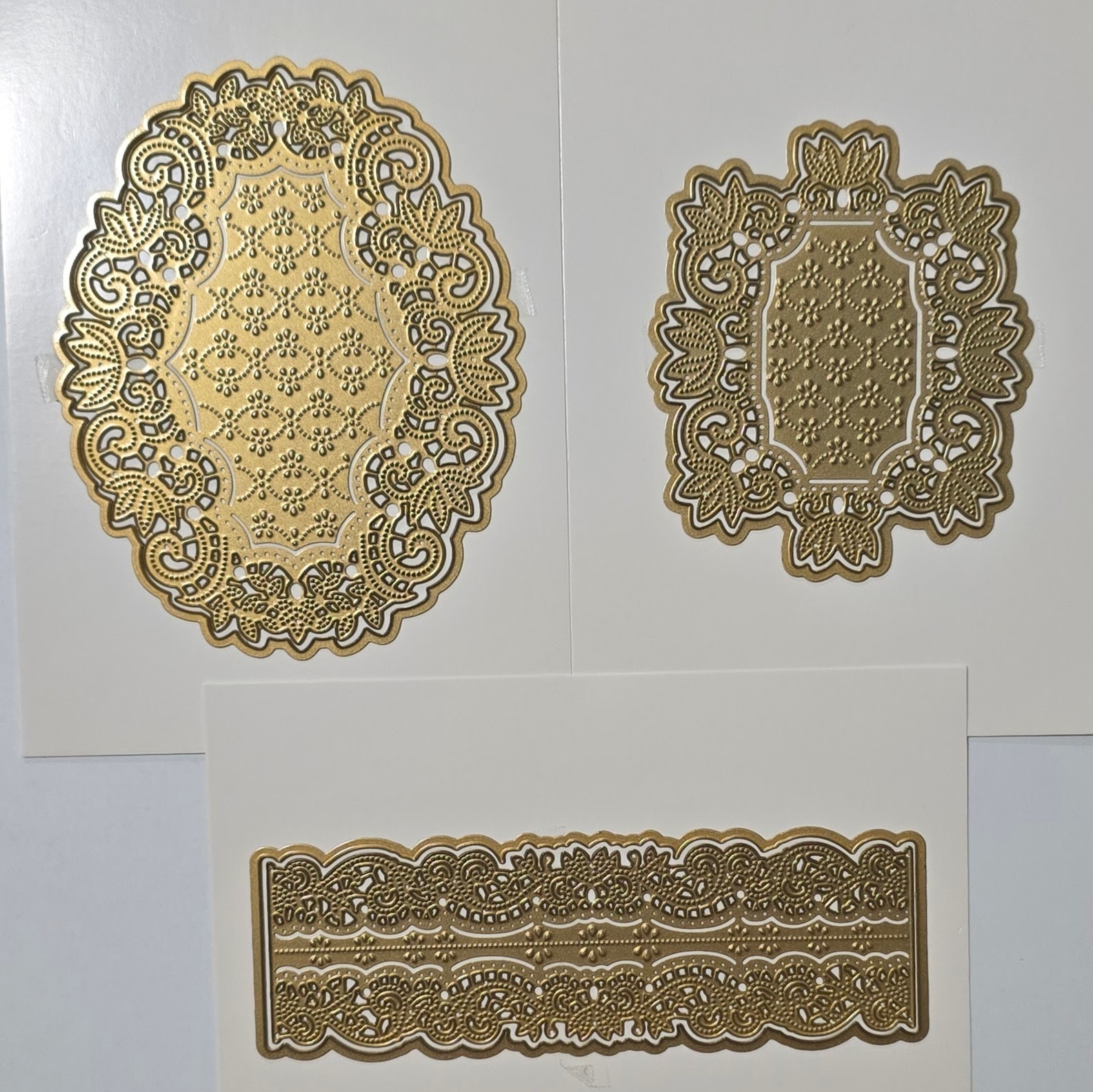 Anna Griffin LACE EDGE Die Set 6 pcs. w/Idea Sheet NEW