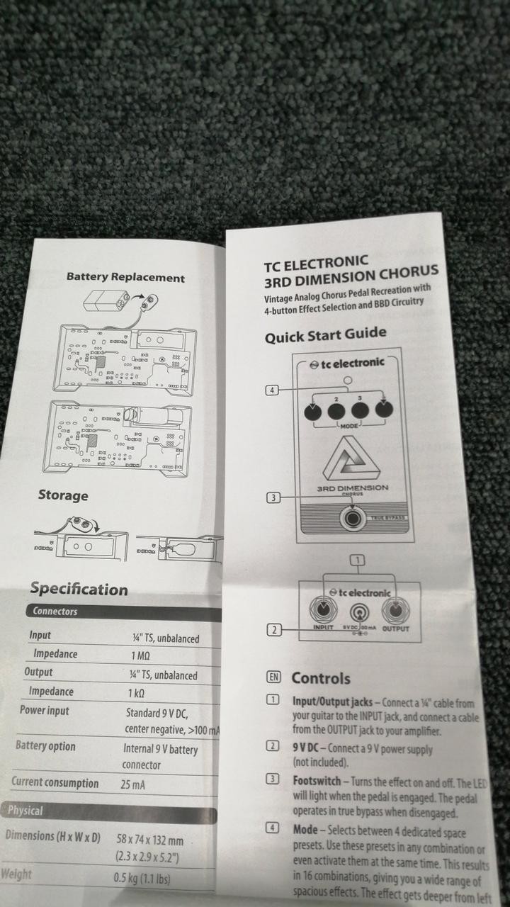T.C.ELECTRONIC Effects Pedal 3RD DIMENSION