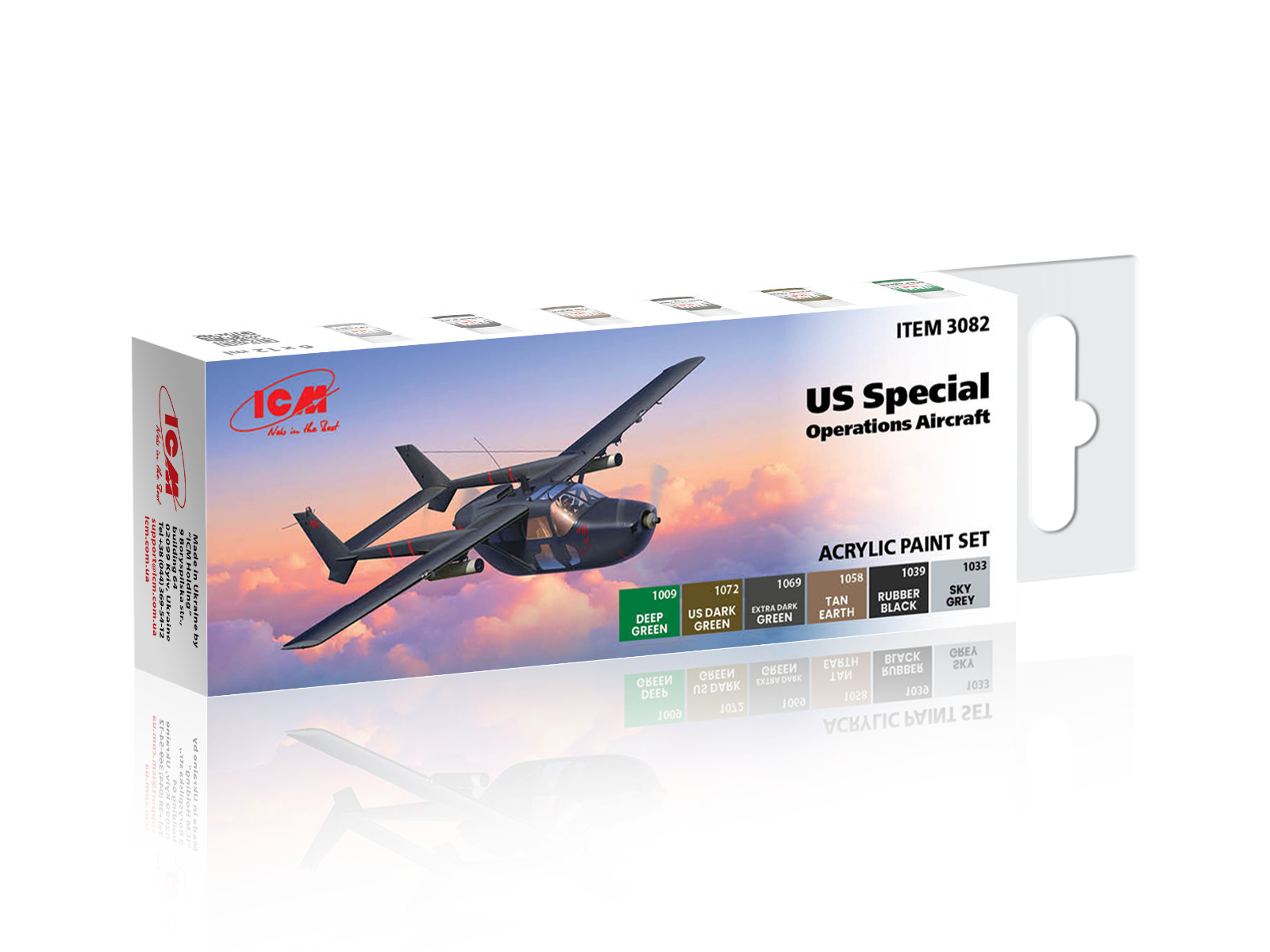 ICM 3082 – Acrylic paint set for US Special Operations Aircraft
