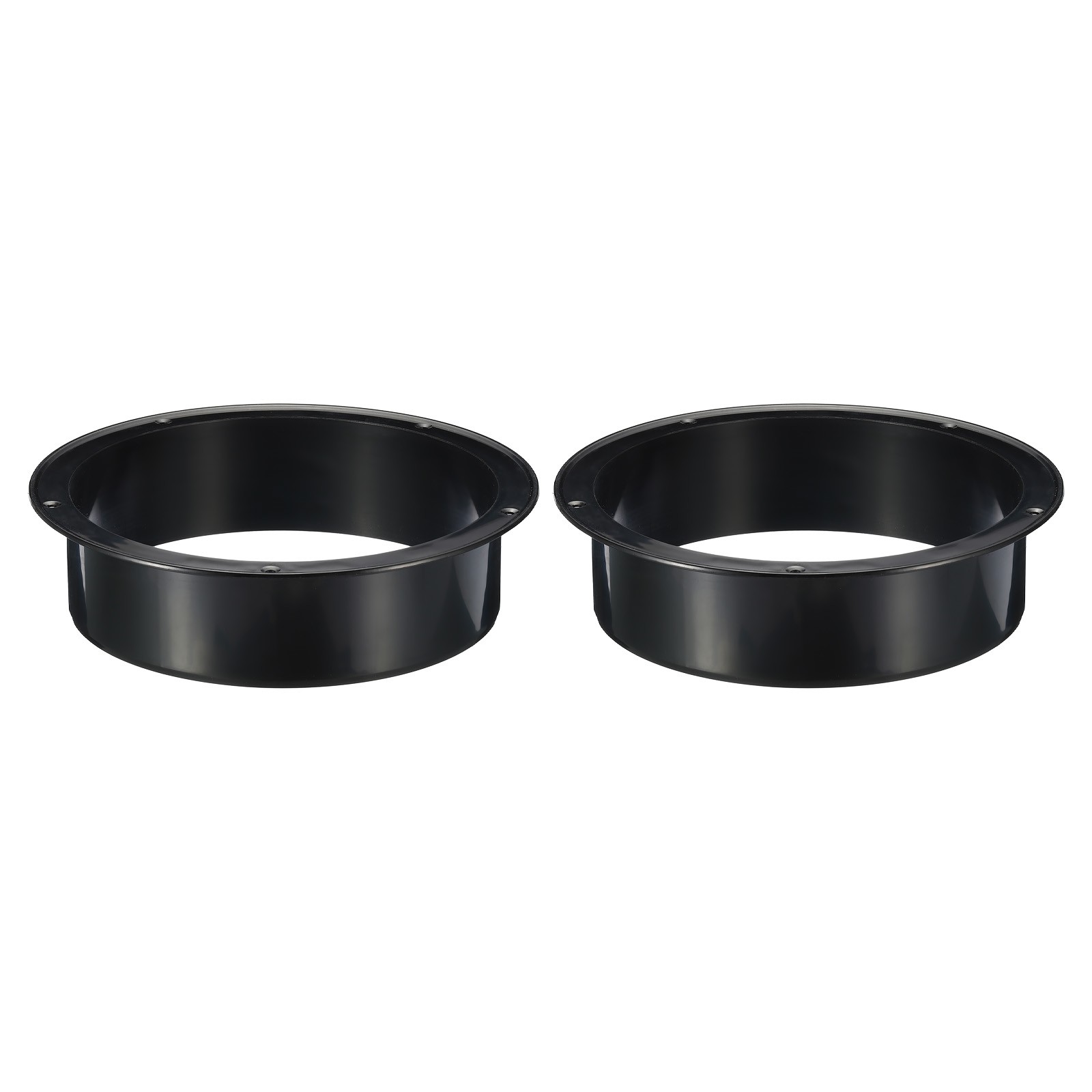 2Pcs 8" Duct Connector Flange ABS Ducting Airflow Tube Vent Connector Black