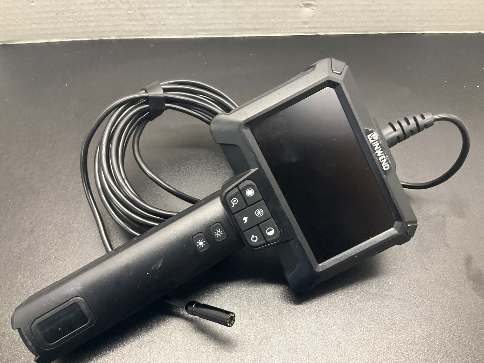 WINWEND Endoscope Borescope Camera w/ Light 4.3" Screen 16.5ft Semi-Rigid Cord