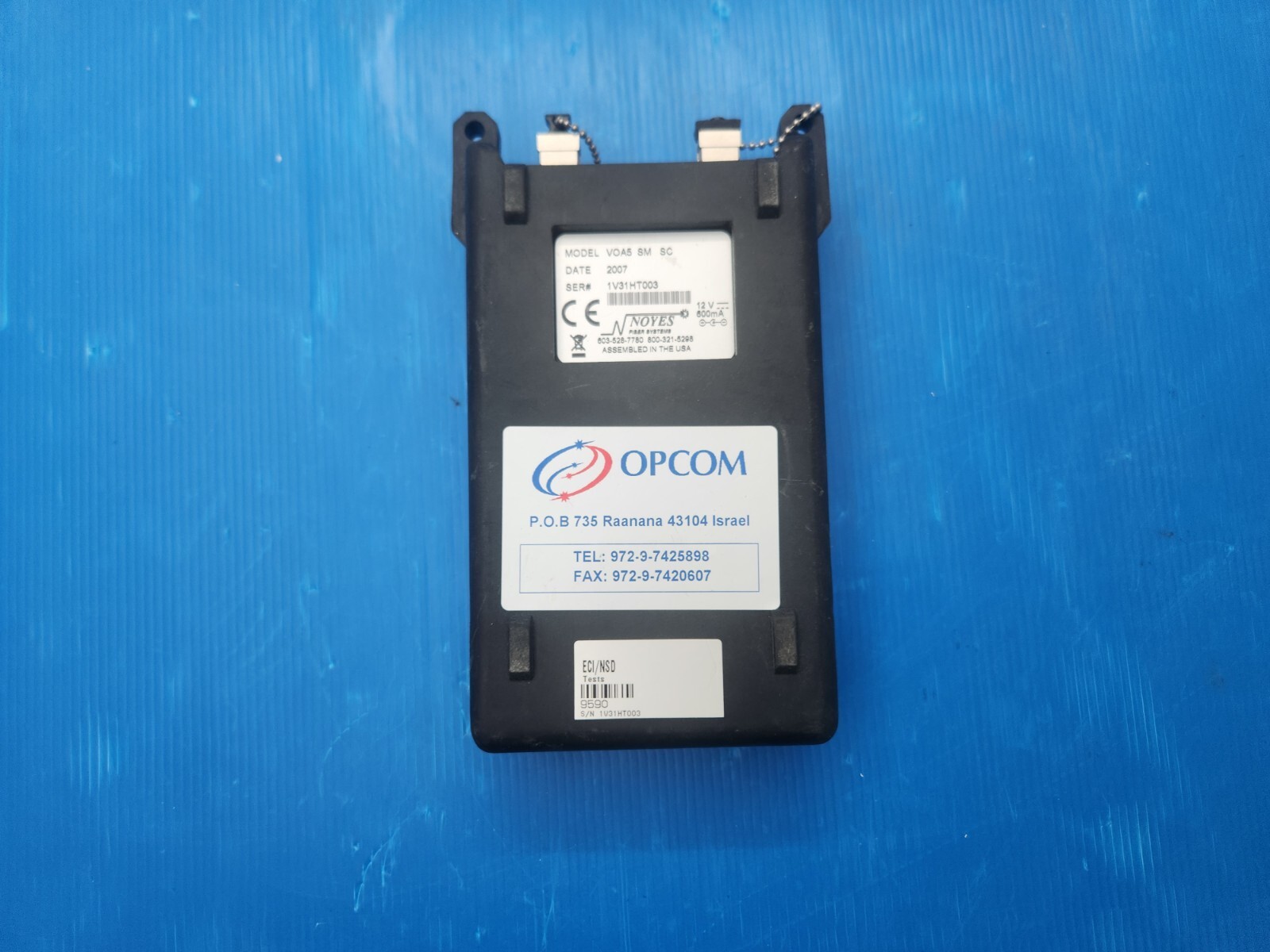NOYES VOA5 SM SC Variable Optical Attenuator Used