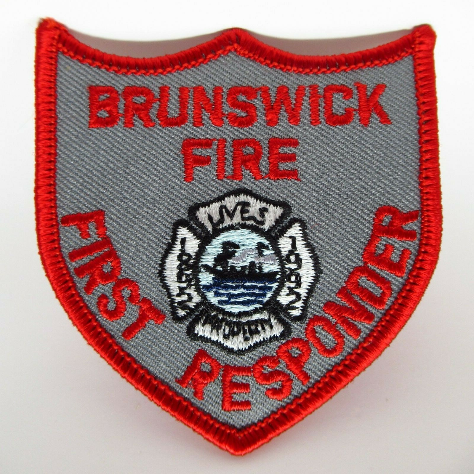Brunswick Fire Department Patch First Responder Shield Vintage Maltese Cross