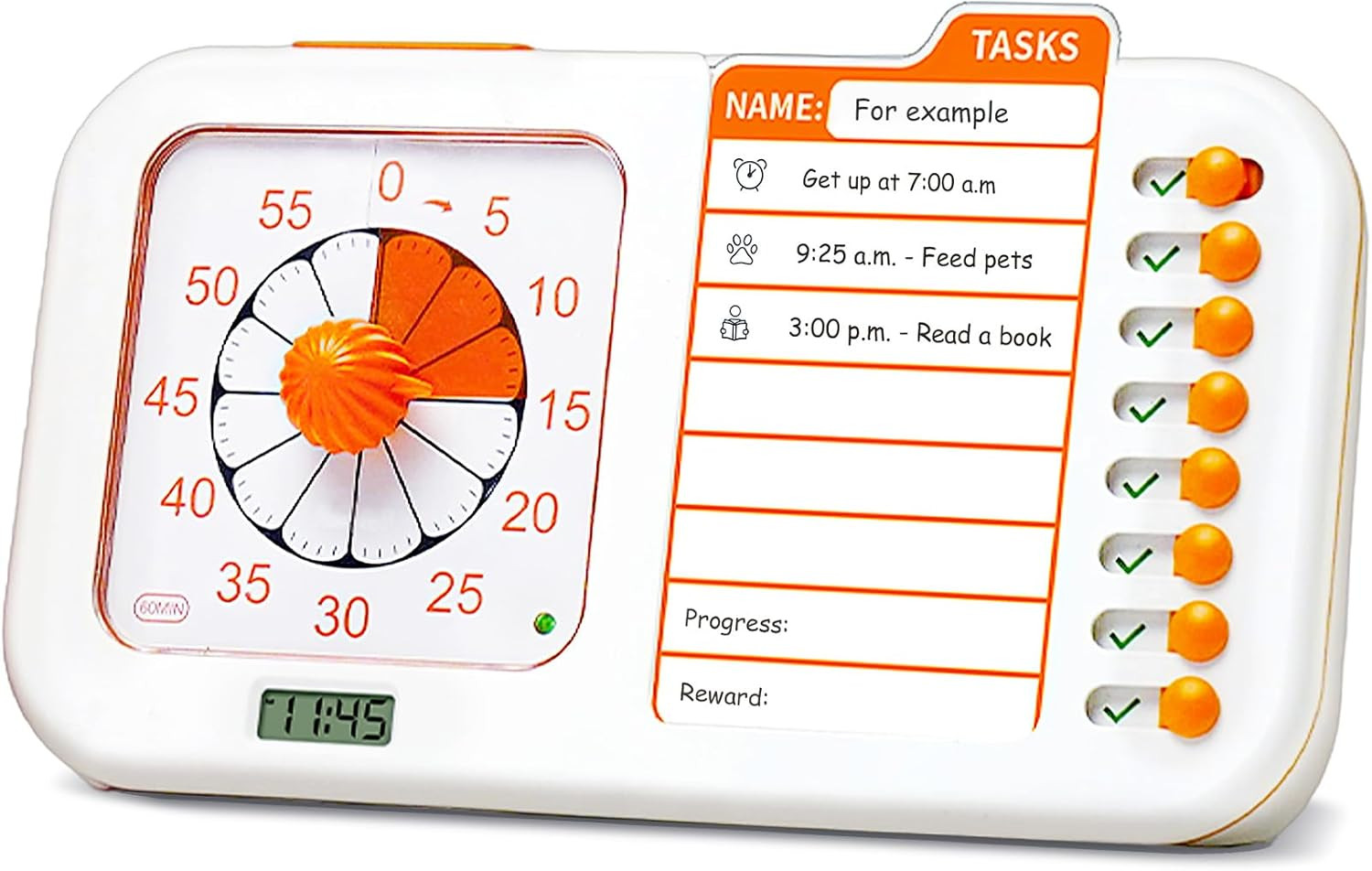 3-In-1 Visual ADHD Timer for Kids & Adults with Planning Board | Task Timer, Cho