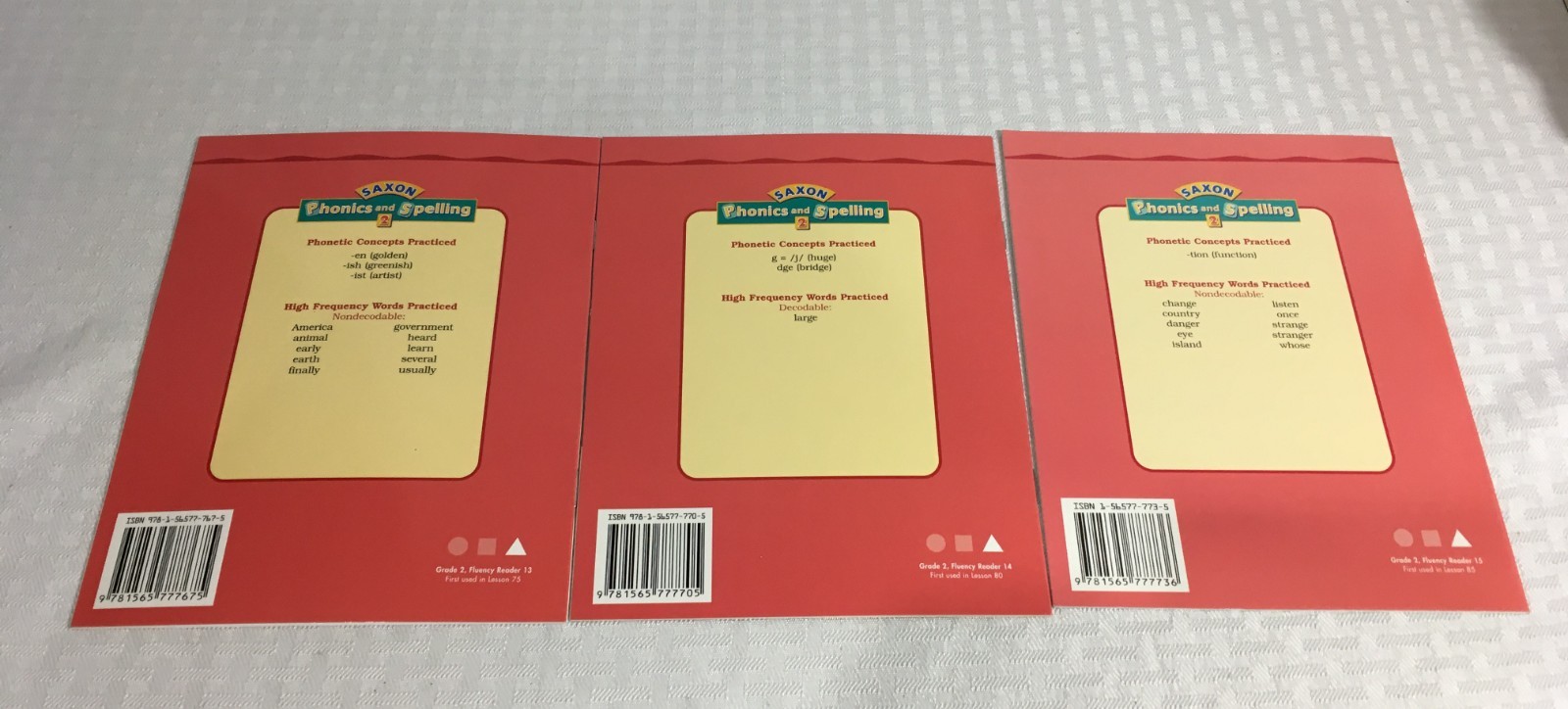 SAXON PHONICS & SPELLING / GRADE 2 / FLUENCY READERS LEVEL C / 26 TITLES