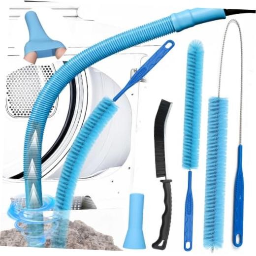 Dryer Vent Cleaner Kit with Dryer Vacuum Hose Attachment, 4-in-1 Multi-Lint
