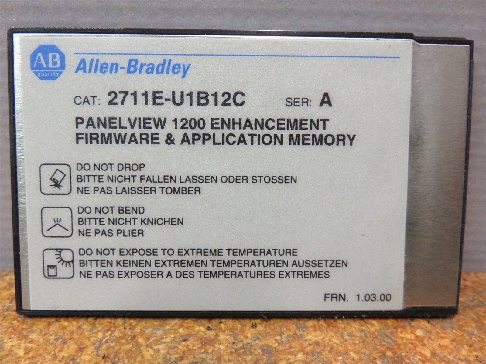 Allen Bradley 2711E-U1B12C Series A Panelview 1200 Firmware Memory Card FS3G