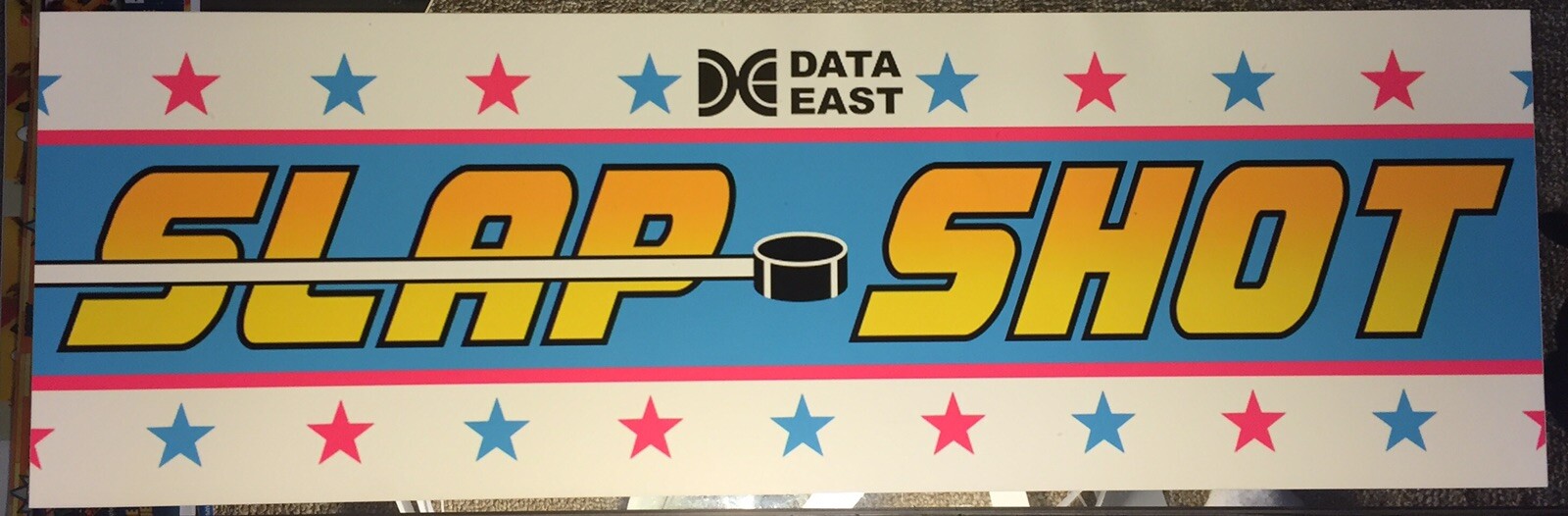Slap Shot Arcade Marquee 22.5" x 7.25"
