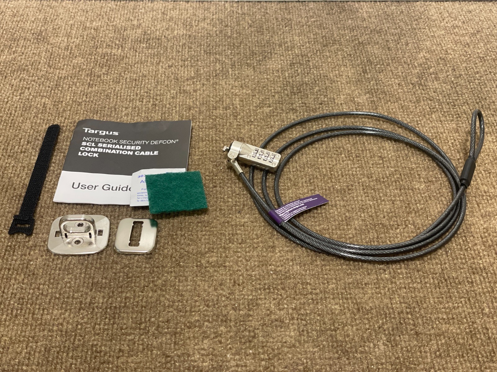 Targus Notebook Security DEFCON Serialized Cable Lock PA410S-1-71 ✅❤️️✅❤️️