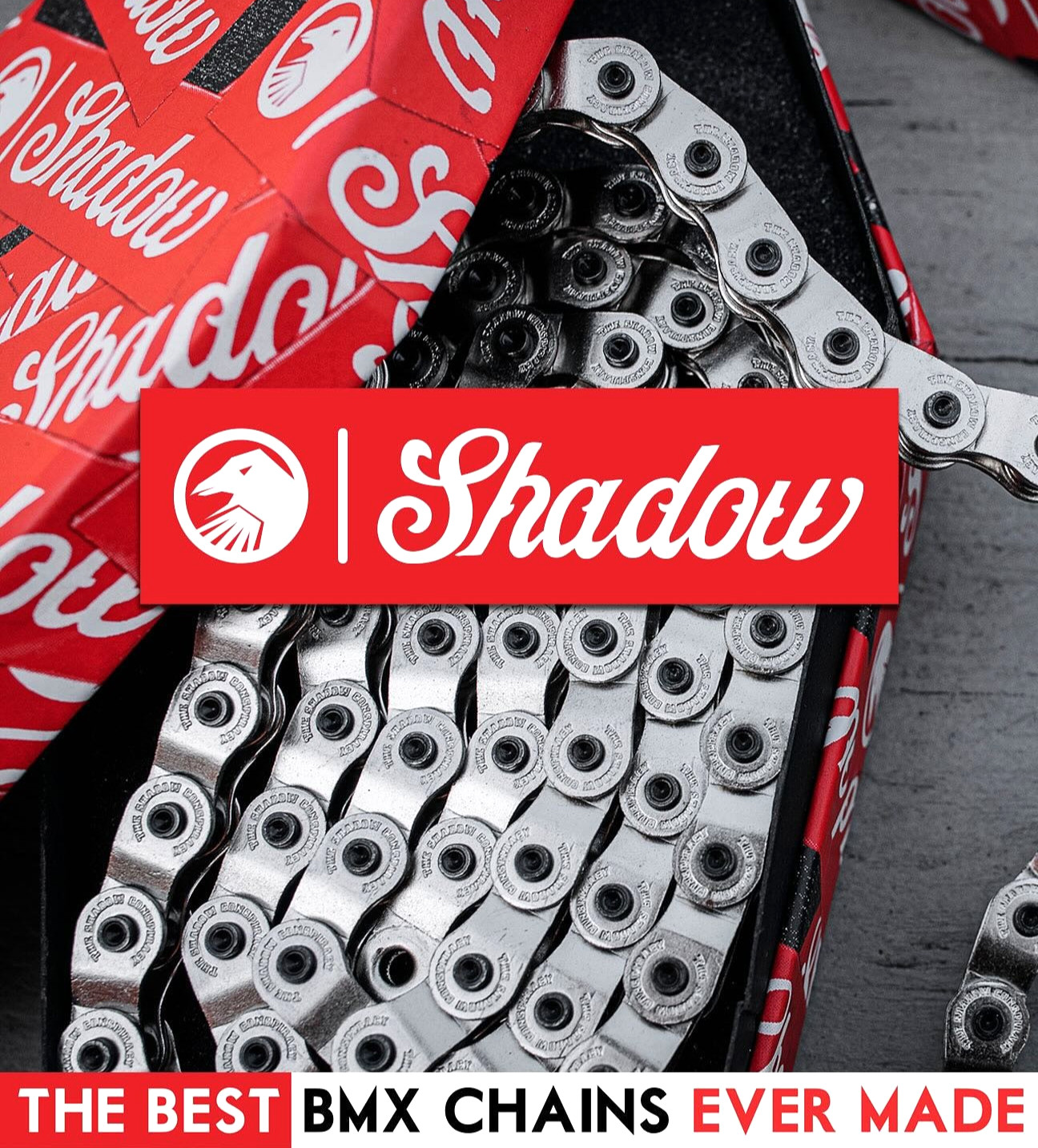 SHADOW INTERLOCK V2 HALF LINK BMX CHAIN 1/8" CULT HARO GT SUBROSA SILVER NEW