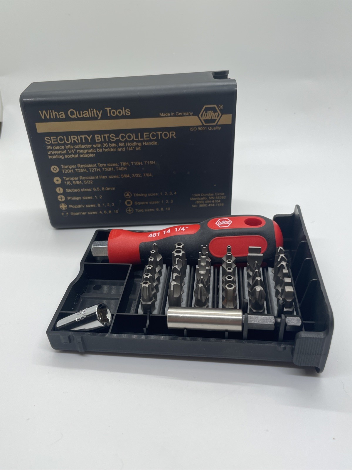 Wiha  Security Bits Collector 39 Piece Set. New. Made In Germany.