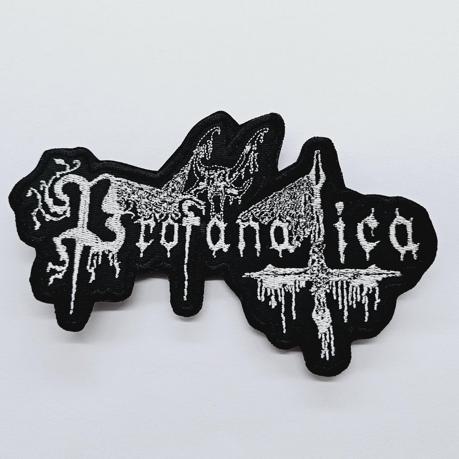 Profanatica White  Shaped  Logo  EMBROIDERED PATCH
