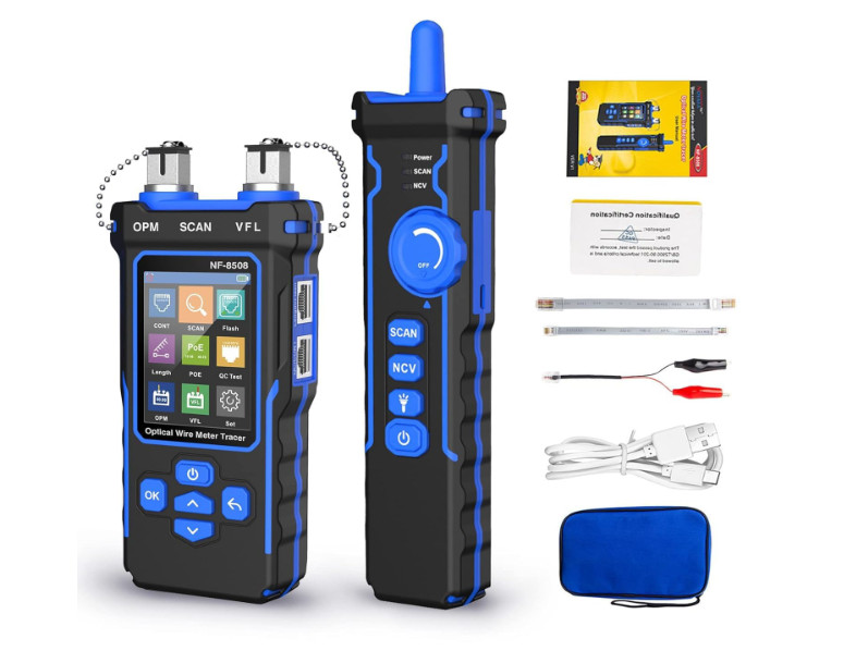 Comprobador Ethernet Profesional con VFL y Medición de Longitud 200M