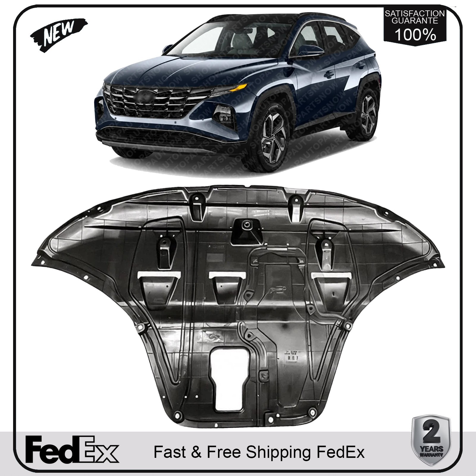 NEW Front Engine Splash Shield Under Cover For 2022-2025 Hyundai Tucson