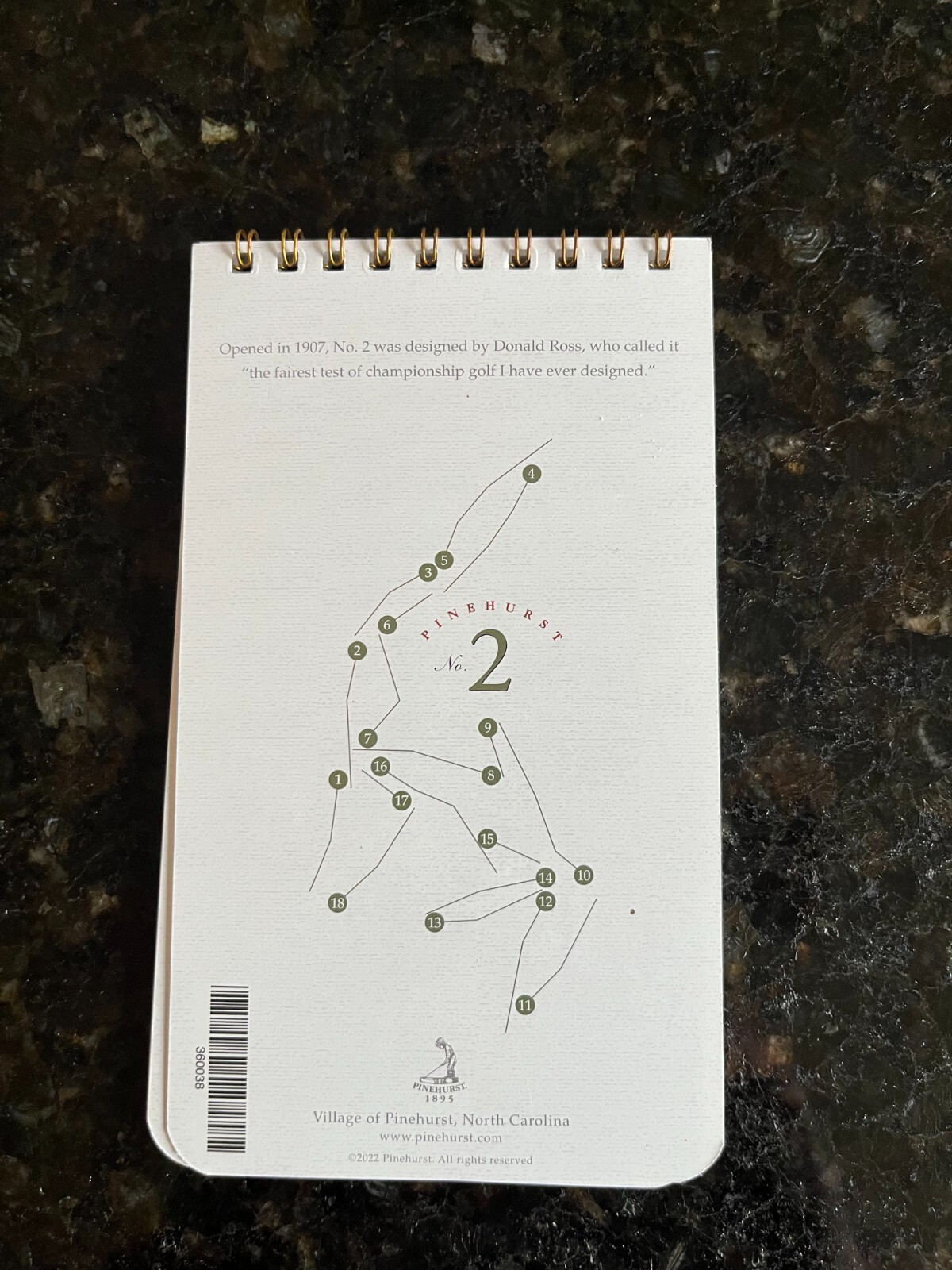 PINEHURST #2 NEW OFFICIAL GOLF COURSE OFFICIAL YARDAGE GUIDE U.S. OPEN