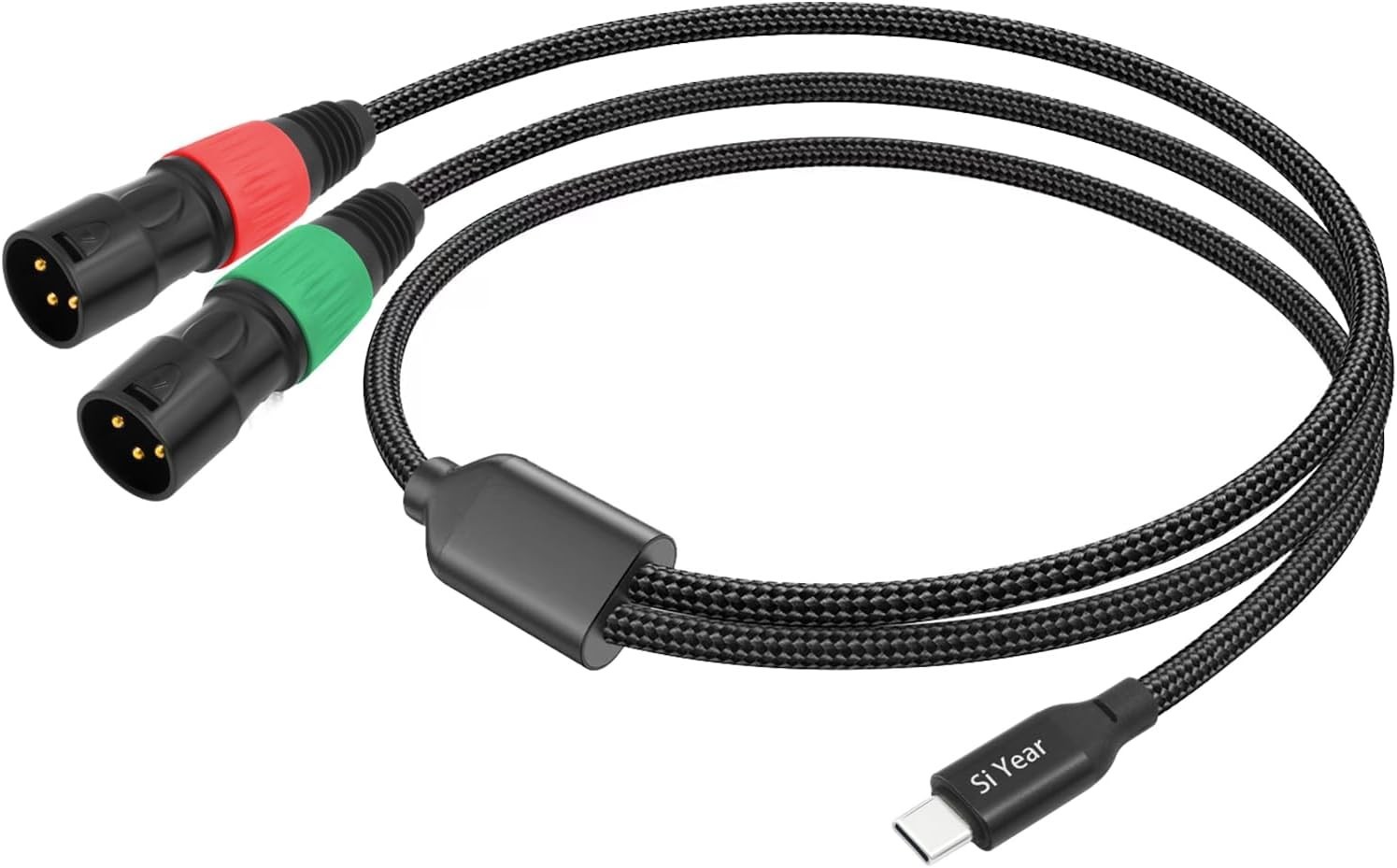 1M USB Type C to Dual XLR Cable - Durable Audio Adapter for Live Performances