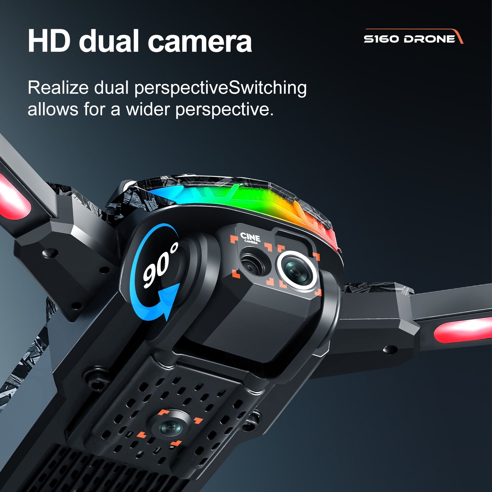 S160 8K Drone with Screen, HD Photography, Obstacle Avoidance, Foldable Model