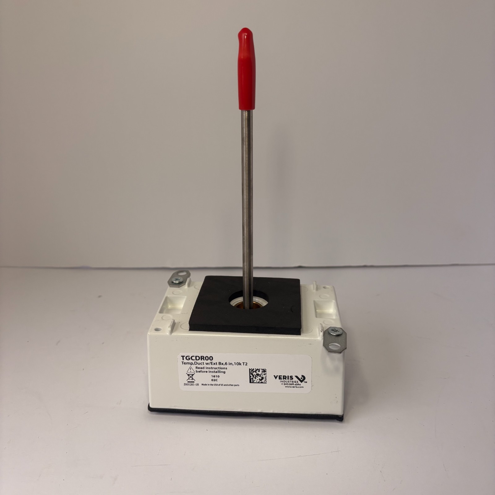 Veris TGCDR00 Duct Temperature Sensor 6" Stainless Probe 10k Type 2 Thermistor
