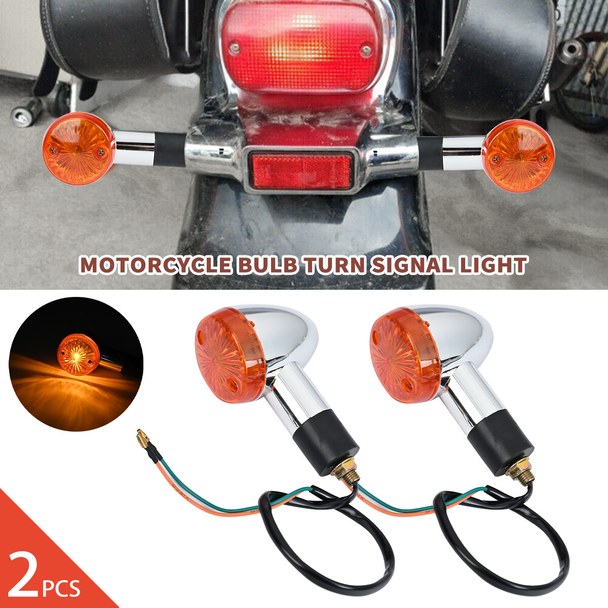 For Kawasaki Vulcan VN 1500 1600 1700 2000 800 900 Classic Turn Signal Lights AT