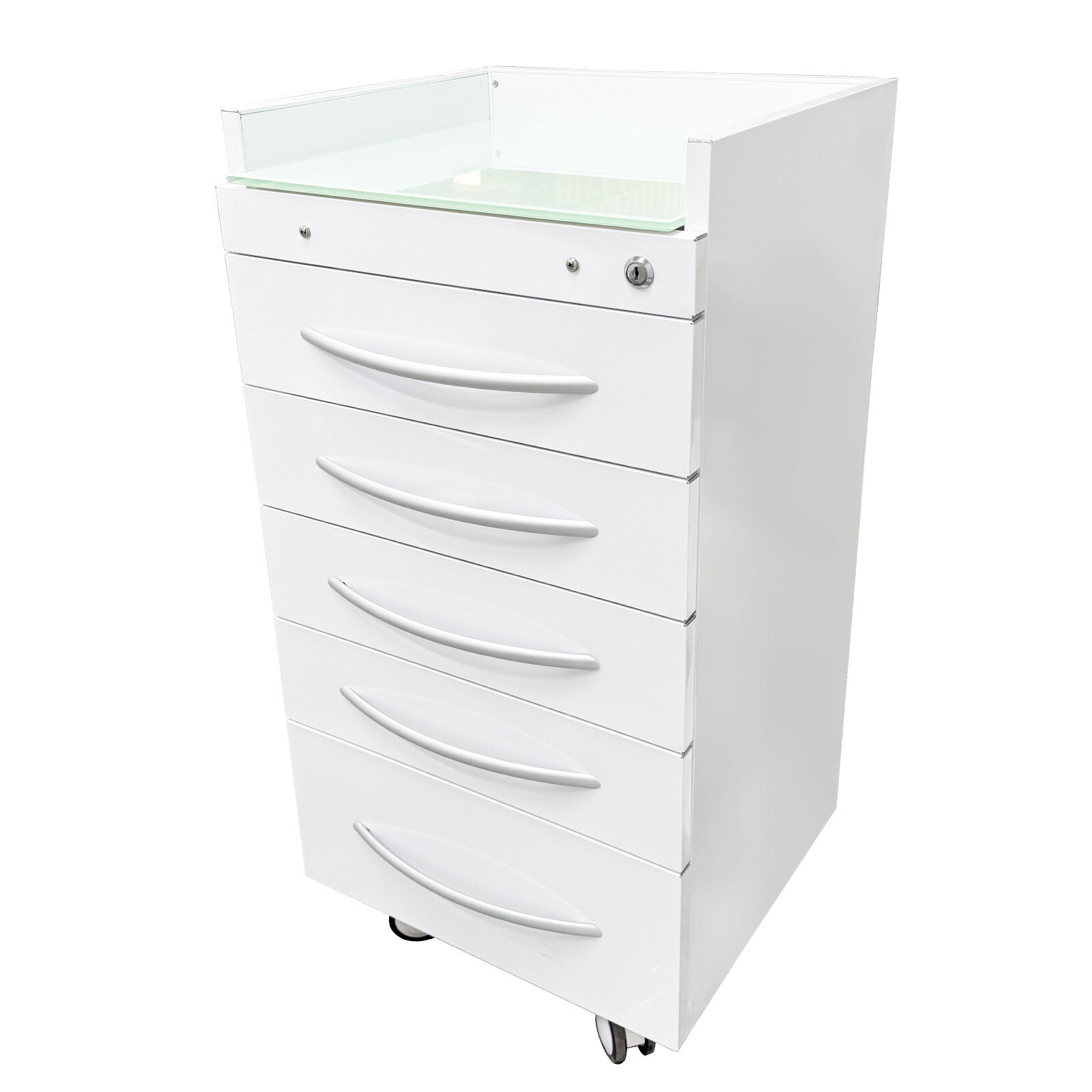 5 Drawer Dental Storage Cabinet 17.7x15.7x31.5IN Assistant's Mobile Cabinet