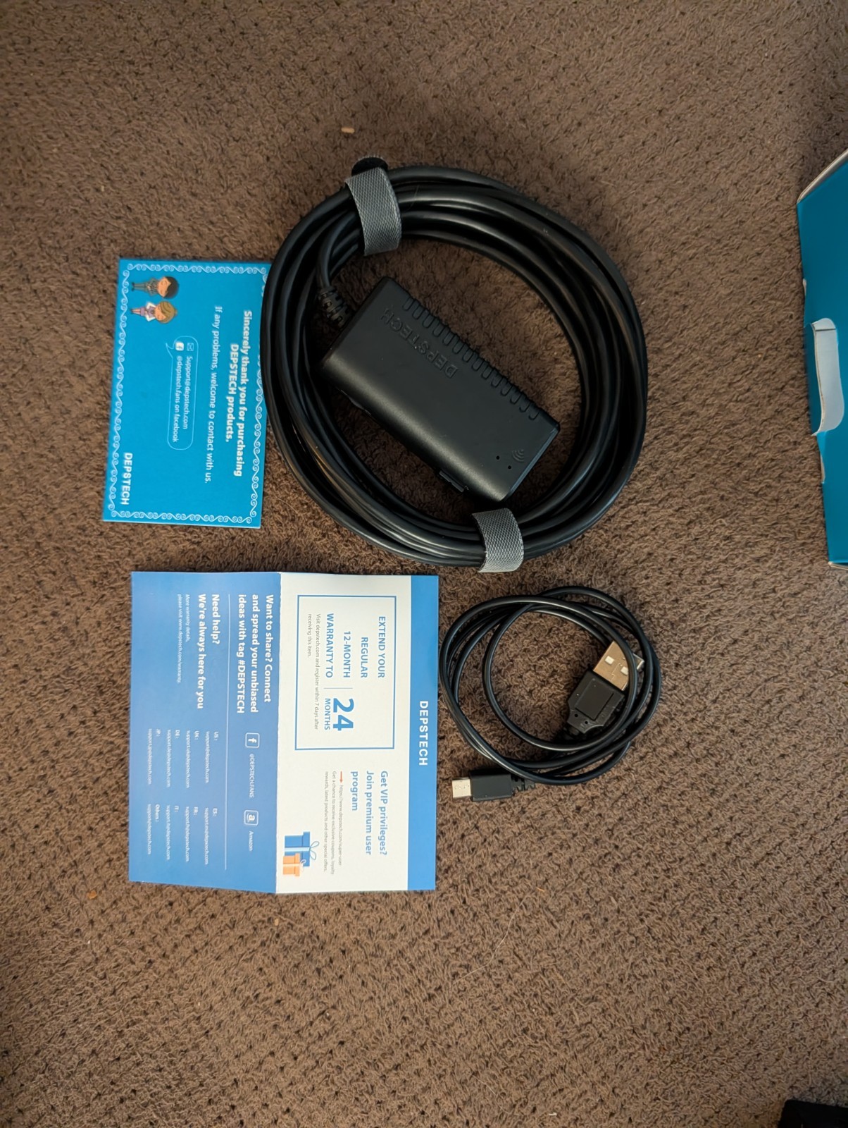 Depstech Wireless Endoscope Snake Camera - Black