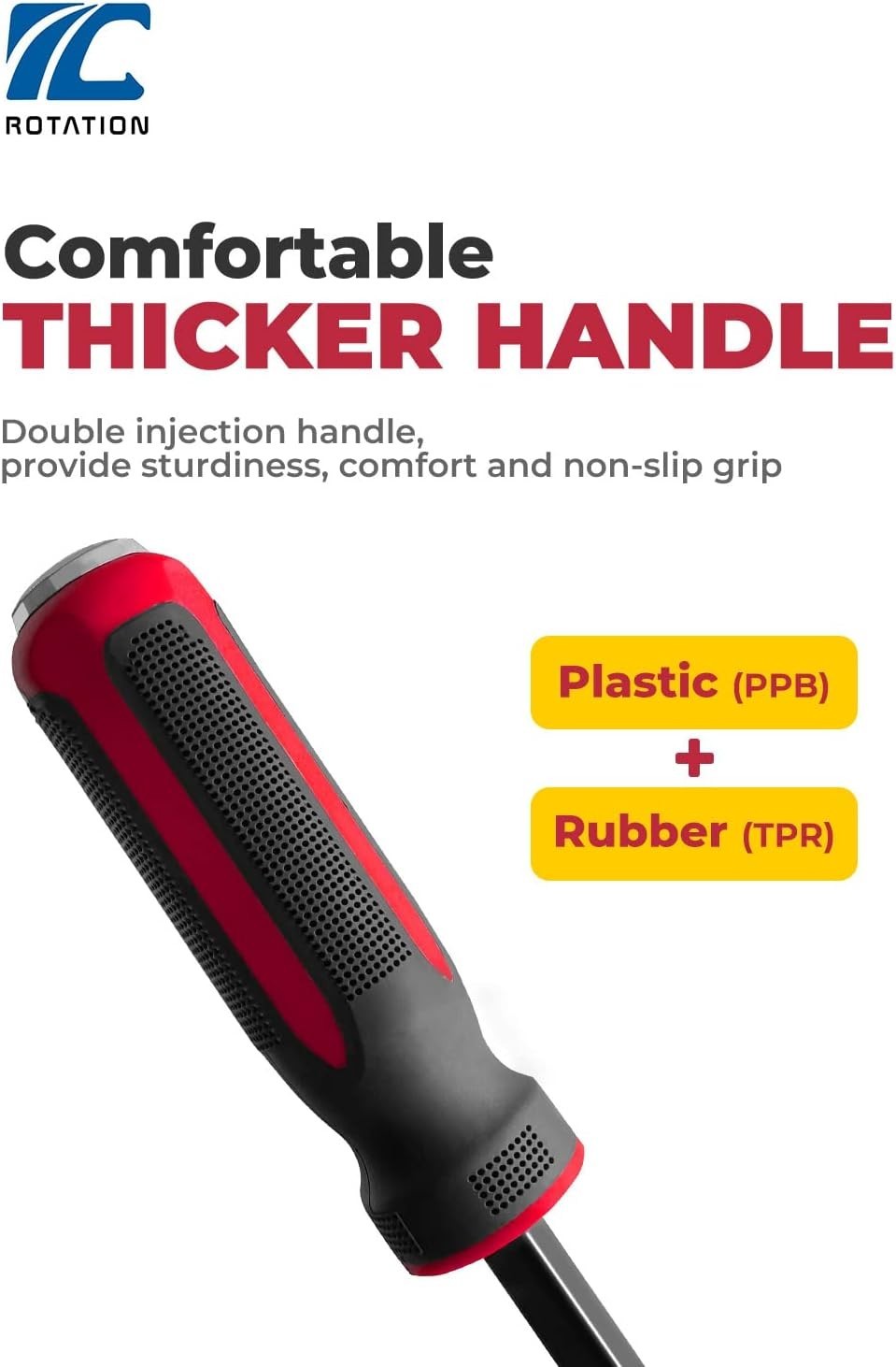 ROTATION 3-PC Steel Pry Bar Set - Strike Cap Handle & Rust Proof