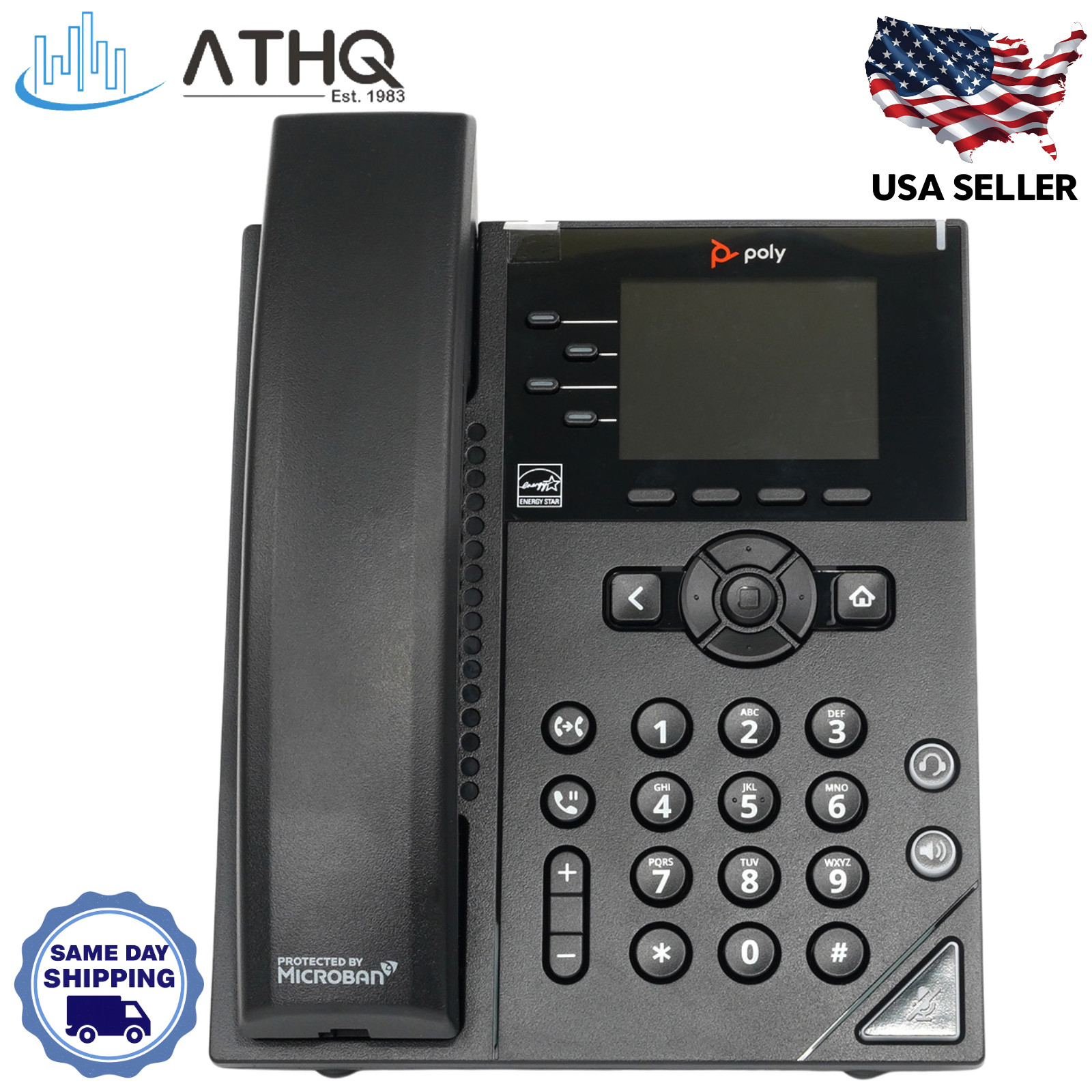 Polycom VVX 250 4-Line Desktop Business IP Phone 2200-48820-025 Gigabit SIP VoIP