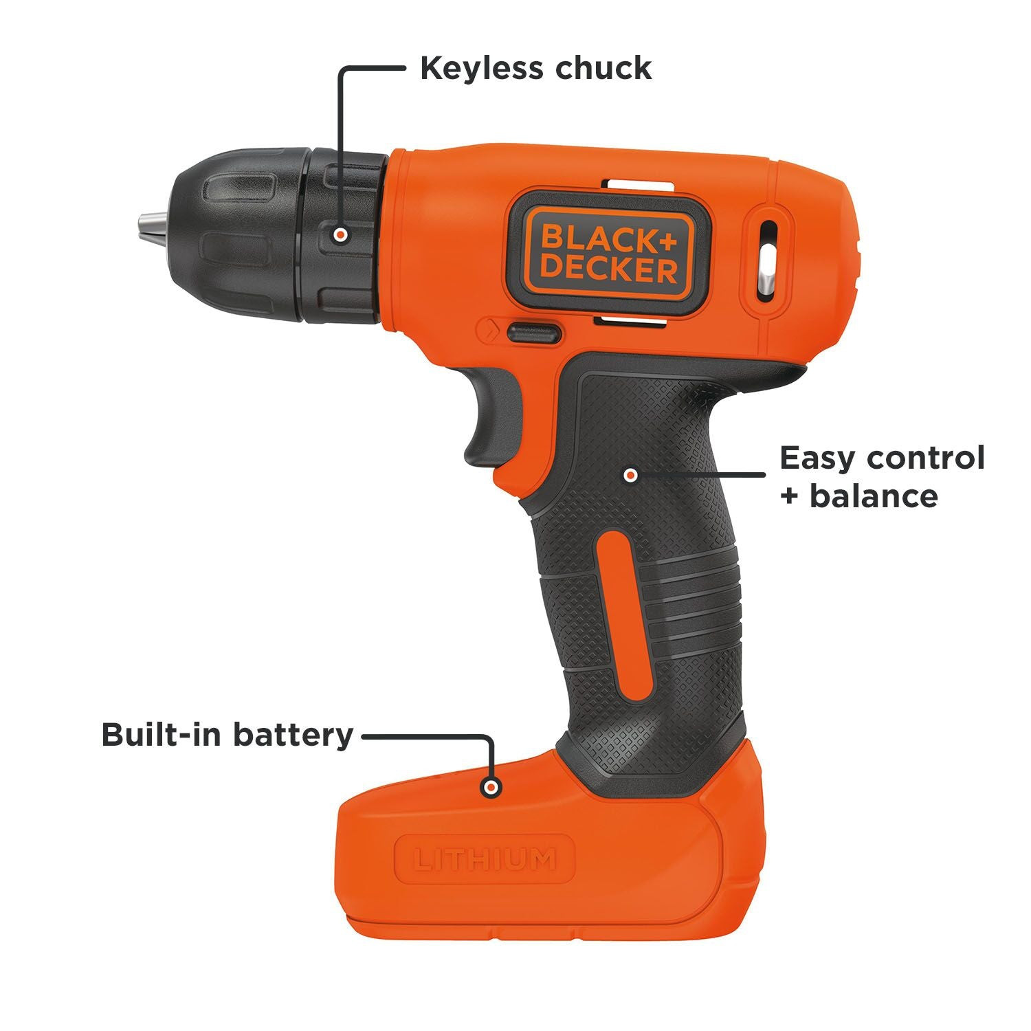 BLACK+DECKER 8V MAX* Cordless Drill/Driver - BDCD8C