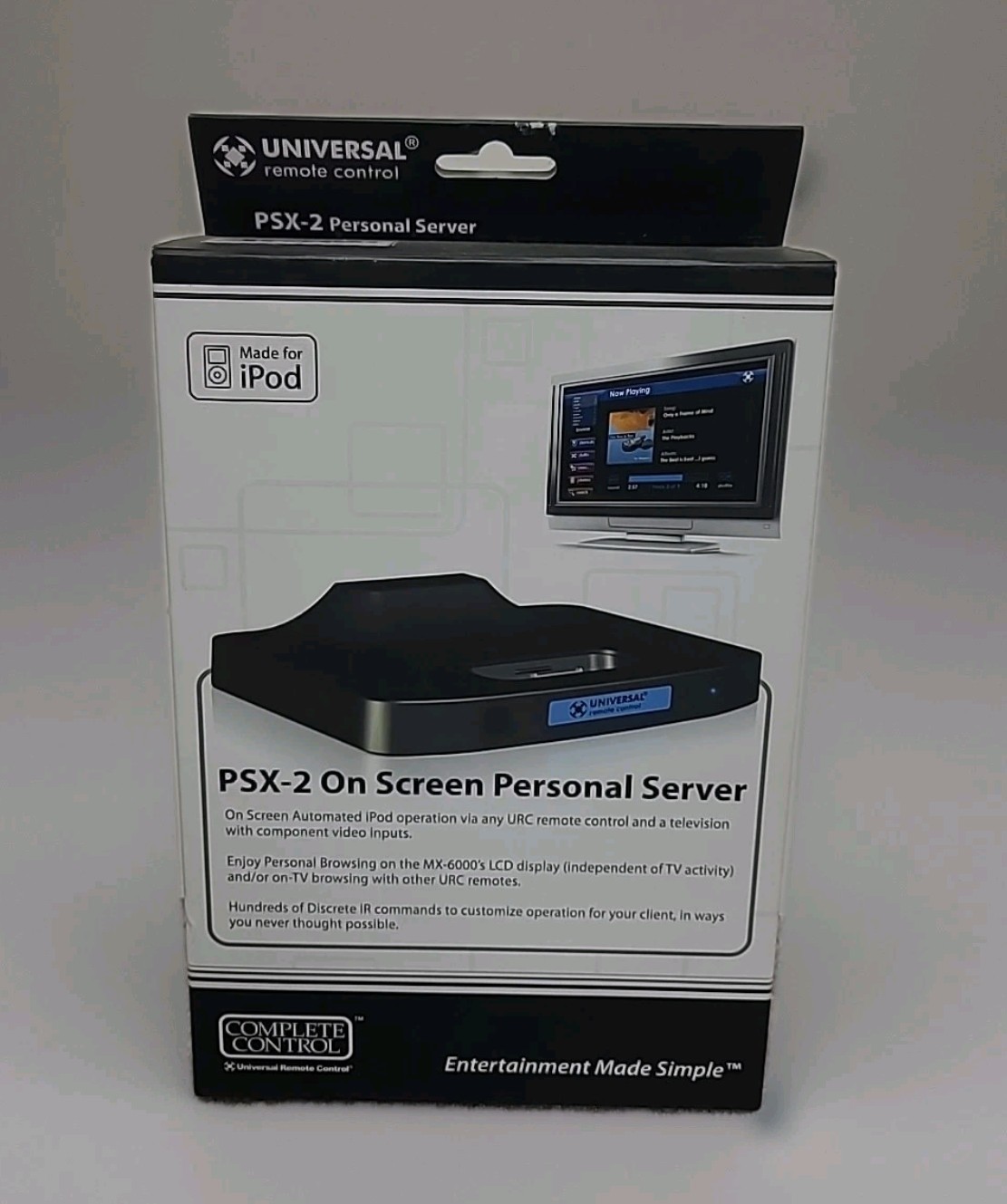 Universal Remote Control (URC) PSX-2 iPod Dock On Screen Personal Server NEW