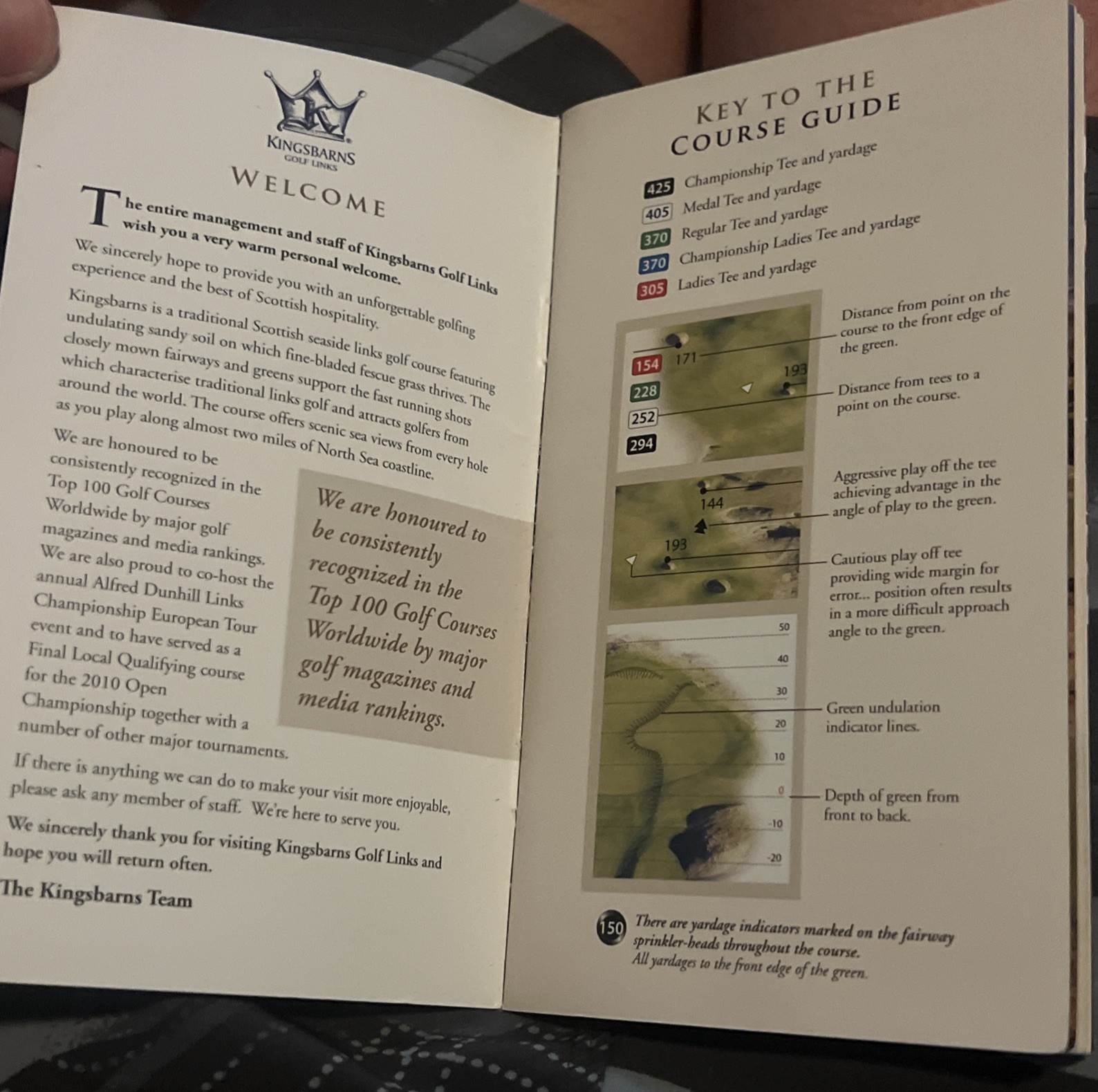Kingsbarn UK Golf Course Yardage Guide