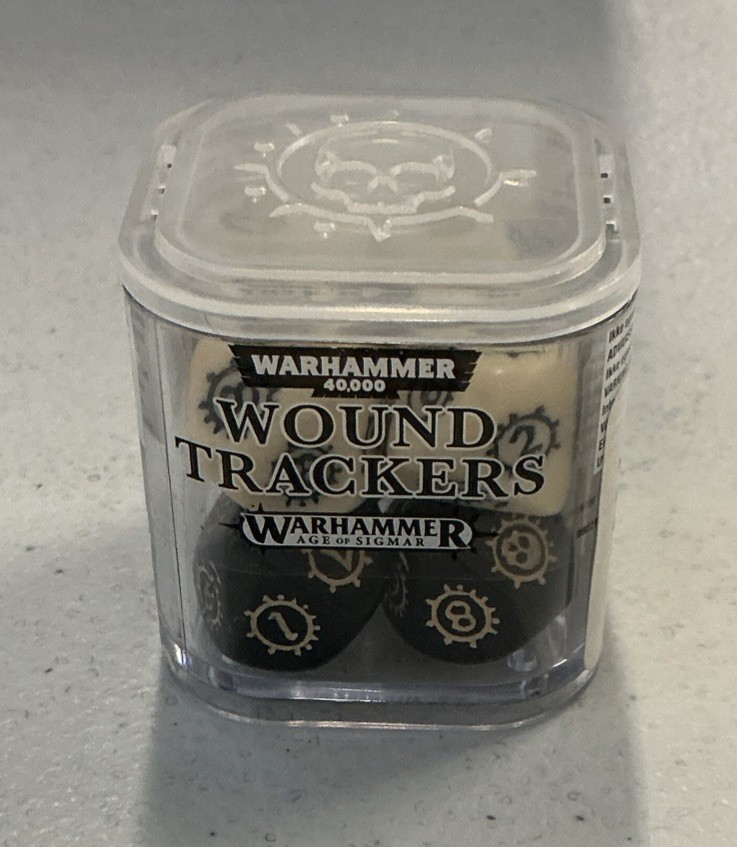 Warhammer 40k Age of Sigmar Wound Trackers Set of 8 Dice Brand New Sealed