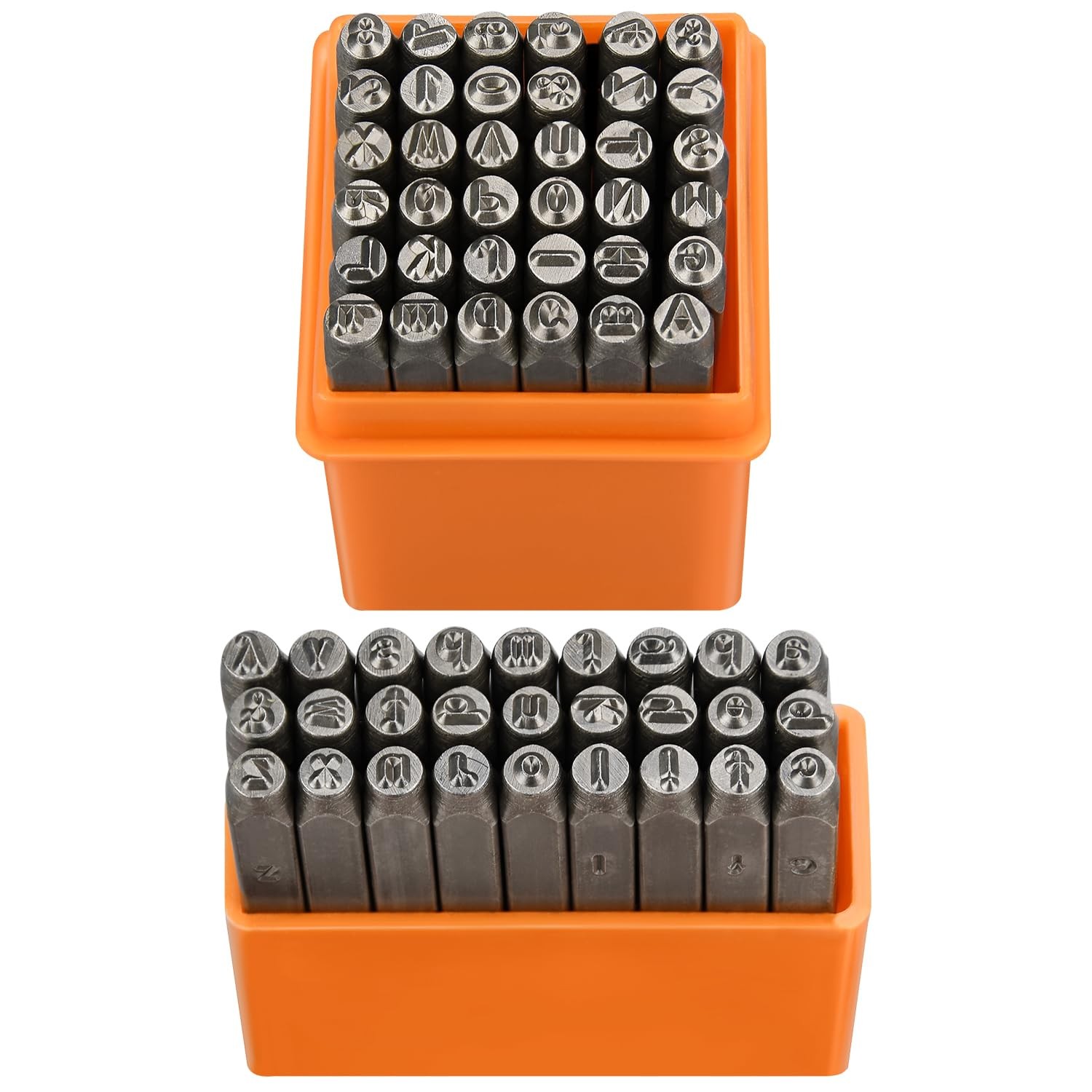 64pcs Metal Stamping Kit, 3mm Number and Letter Stamp Set