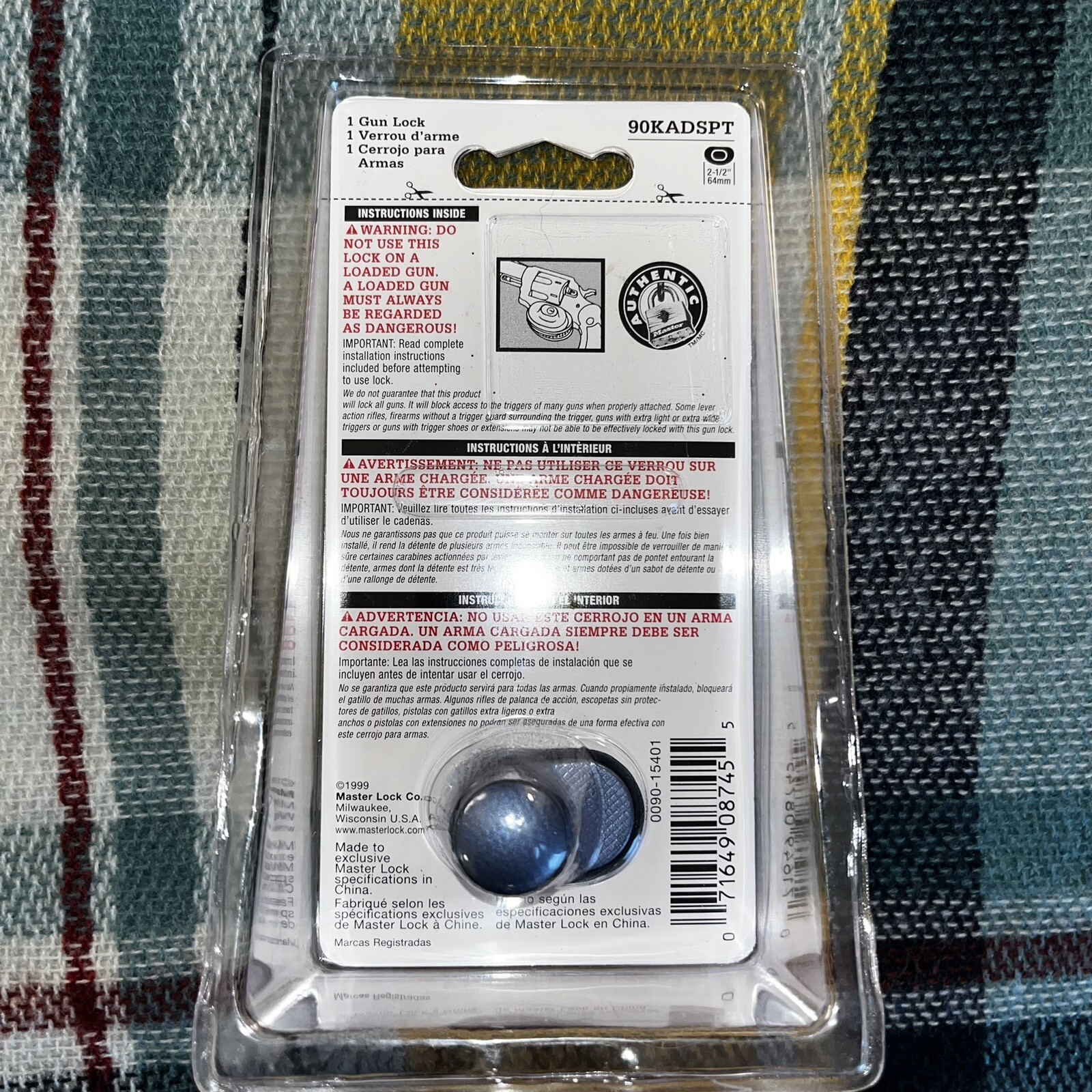 Master Lock 90KADSPT Keyed Gun Trigger Lock 1 Pack Gun Lock With 2 Keys