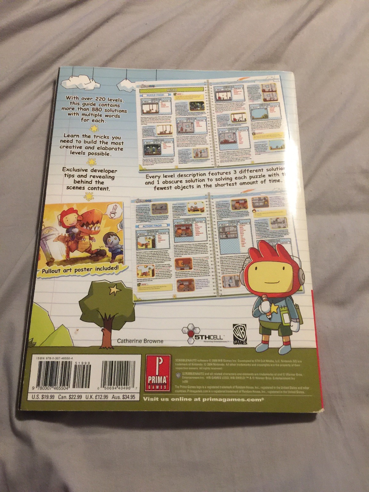 Scribblenauts GameCube Official Guide Strategy Book With Poster! Scribble Nauts