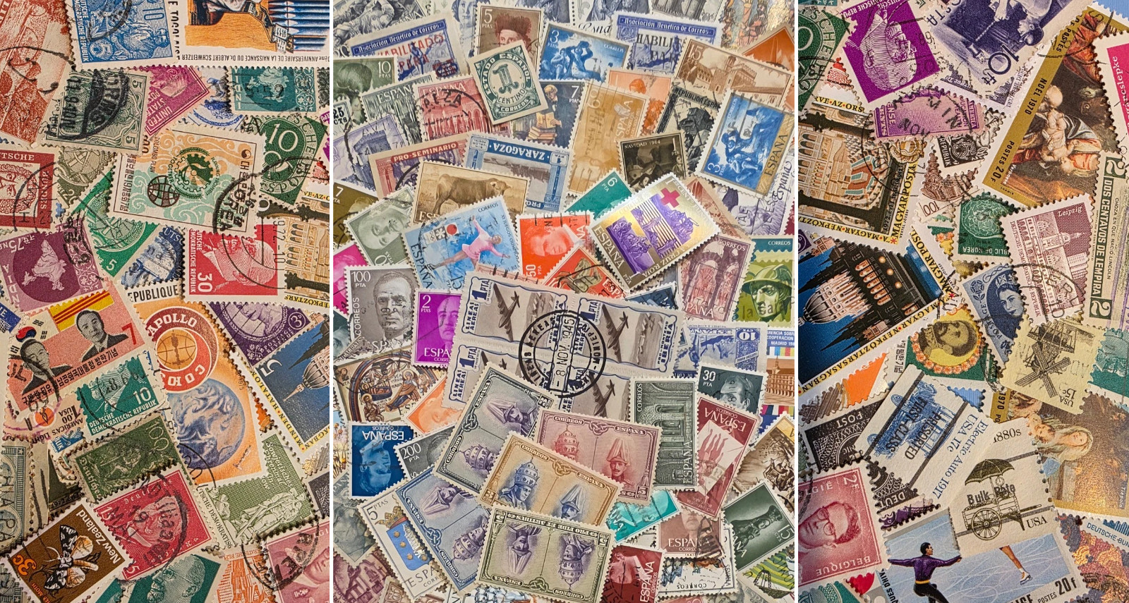 Lot of 100 Worldwide Postage Stamps, Used, Off Paper, Free Shipping!