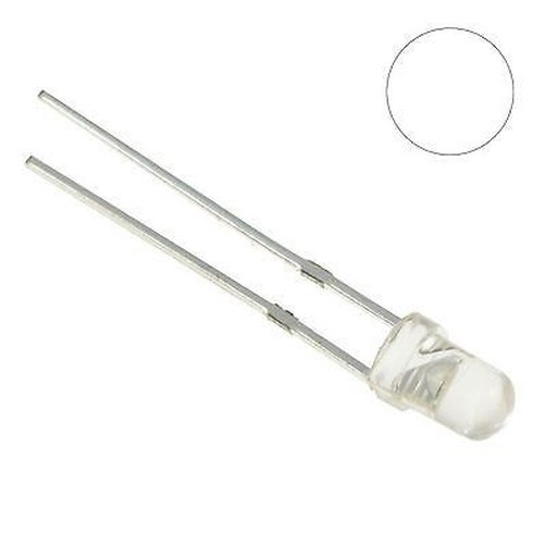 10 x Flickering White 3mm Candle Effect LED Light Bulb