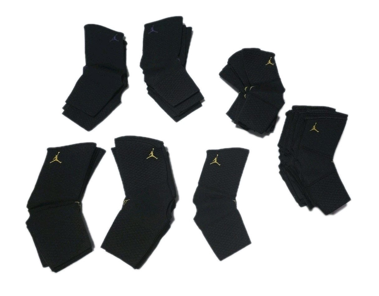 45 Air Jordan Ankle Sleeve Brace Lot Black Multicolor Kid's Youth Melo Lft Rgt