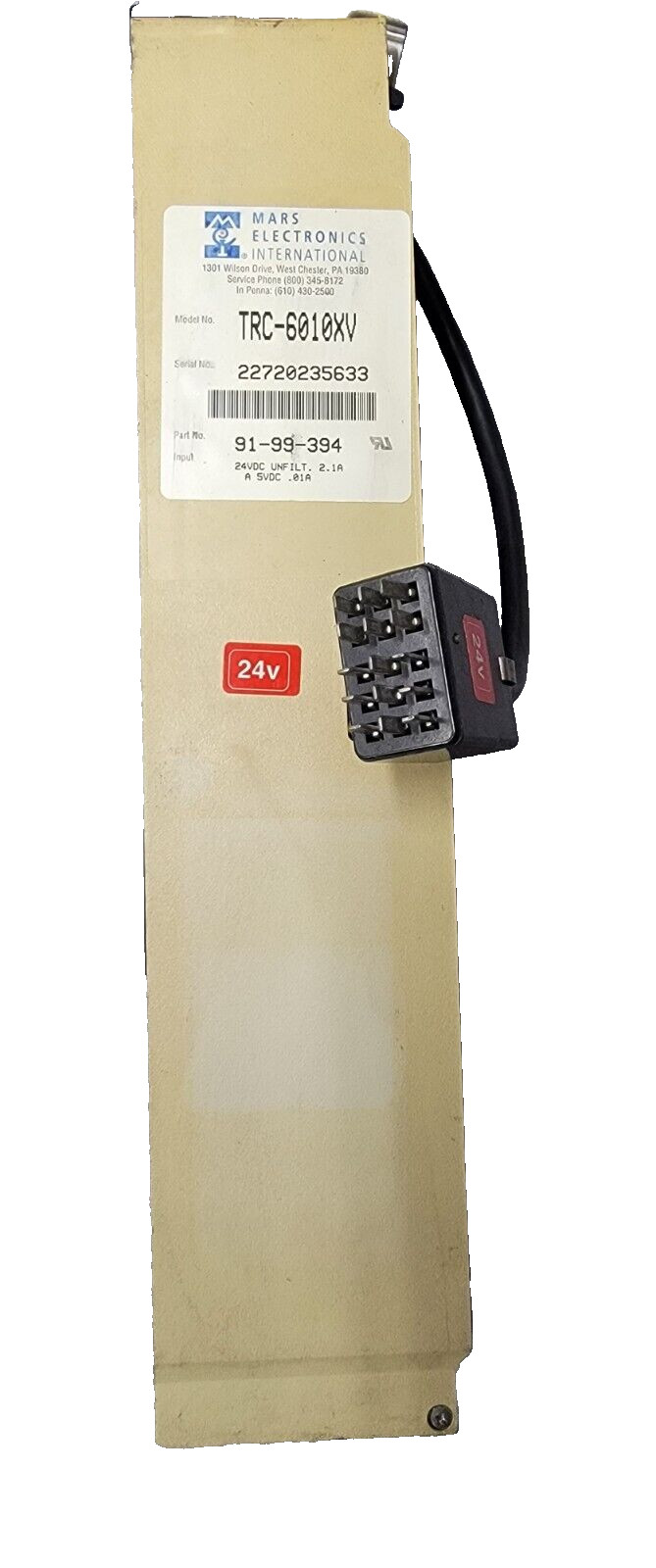 MEI / Mars TRC-6010XV (24v) 15 pin Coin Changer Refurbished.