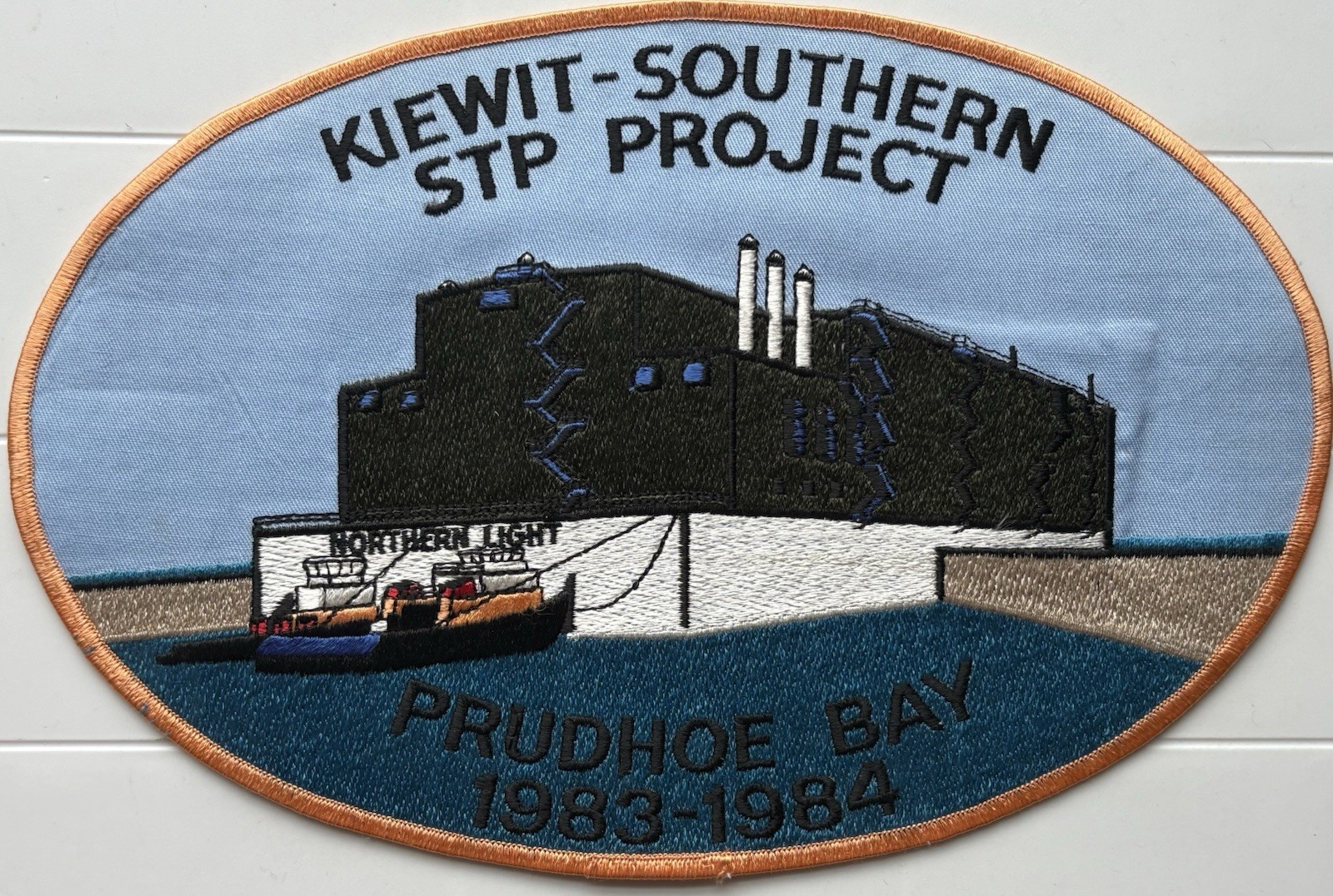Kiewit Southern STP Project Prudhoe Bay Alaska 1983-1984 Large Jacket Patch