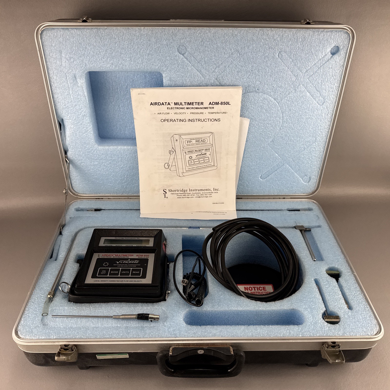 Shortridge Instruments ADM-850L Airdata Multimeter NON WORKING PARTS REPAIR ONLY