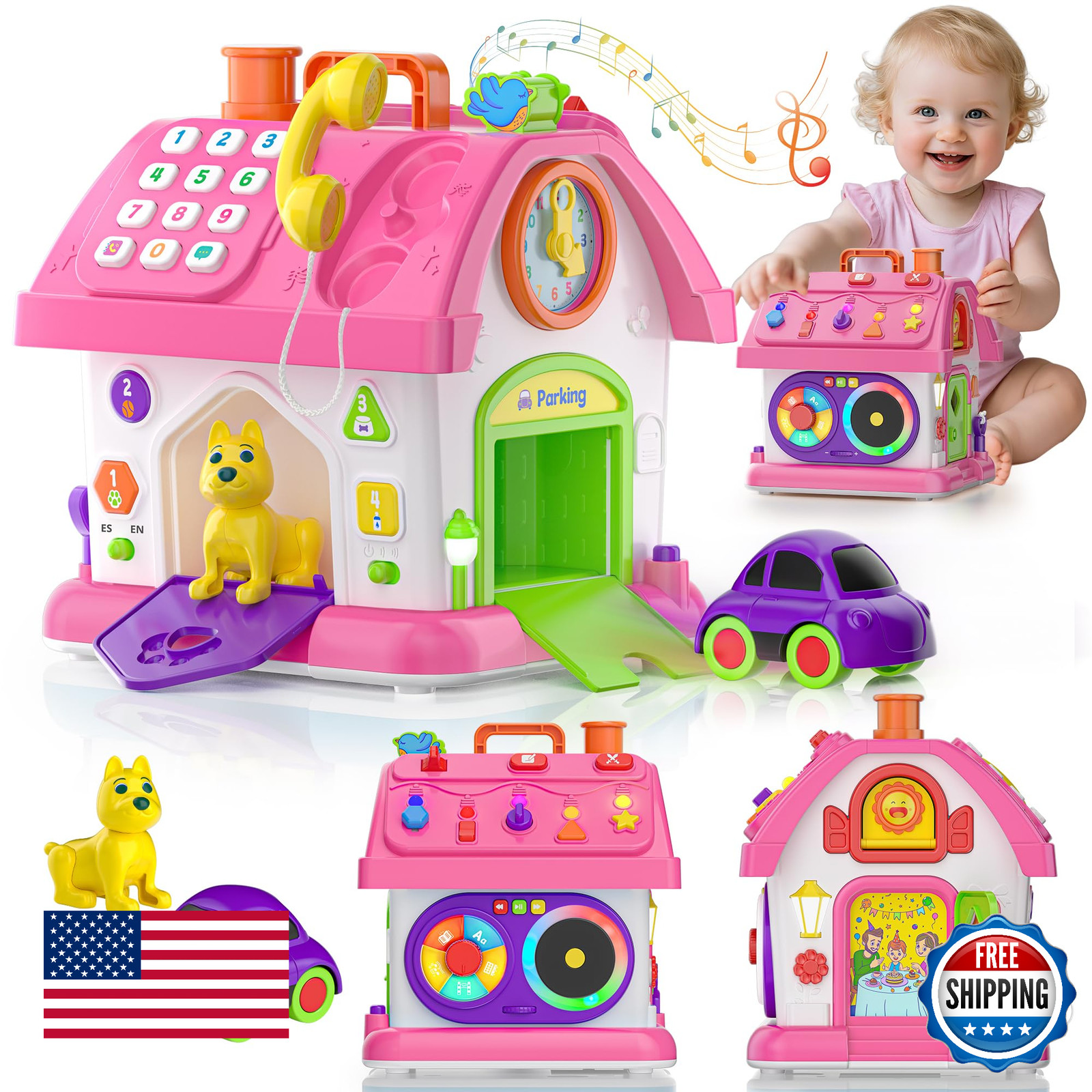 Hurdaos Montessori Toys for 1 Year Old Girls & Boys - 1st Birthday Gift 12-18M