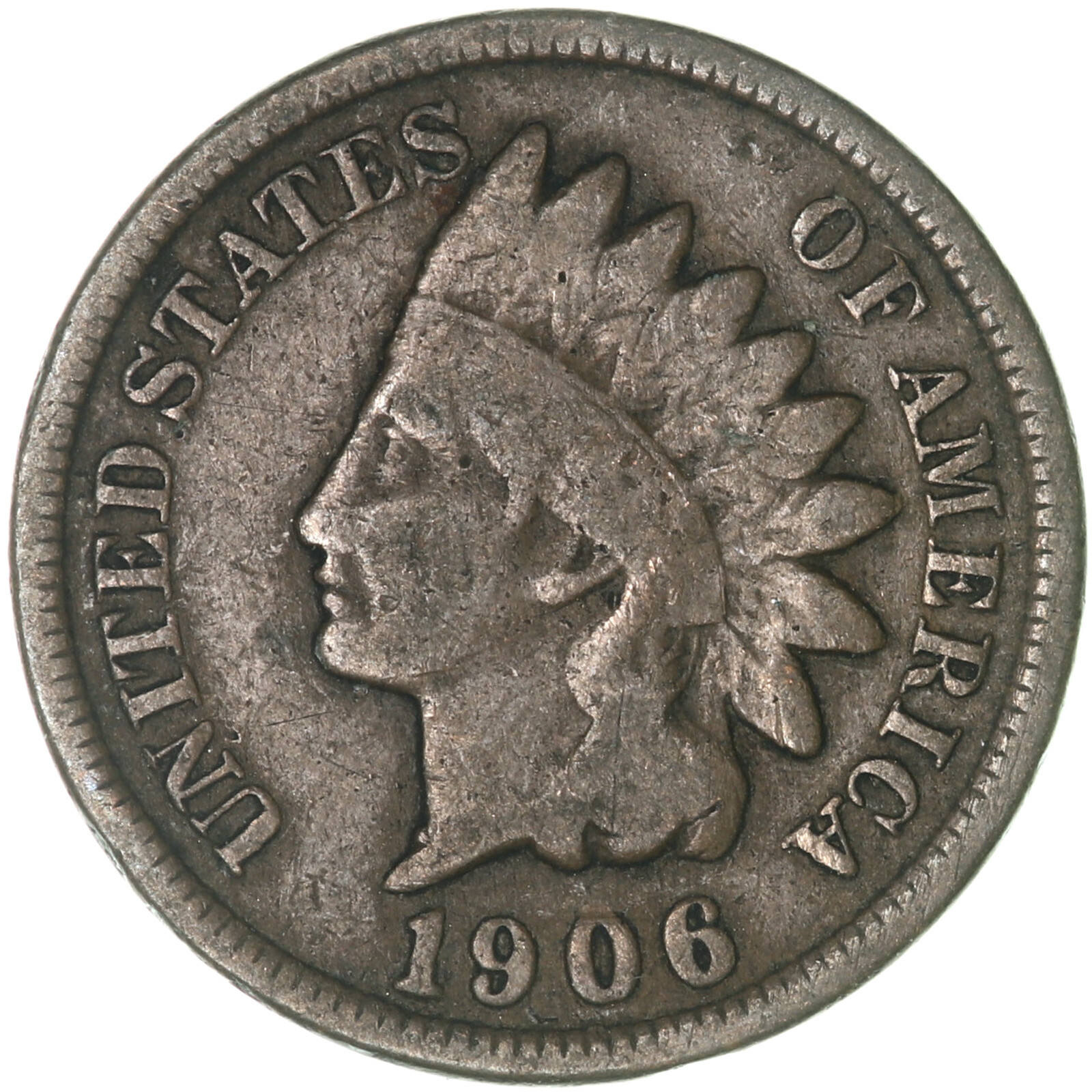 1906 (P) Indian Head Cent Good Penny GD
