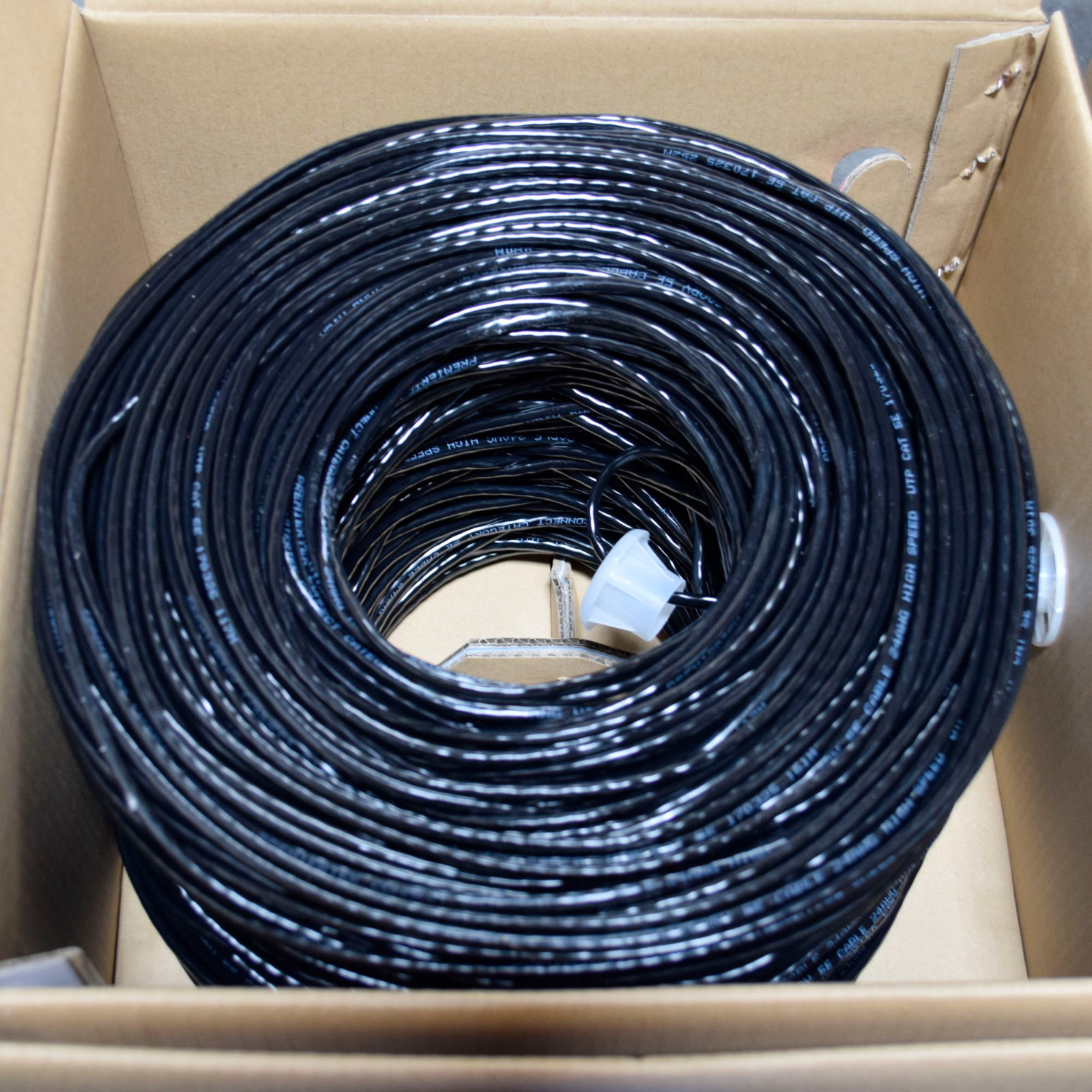1000FT CAT5E CABLE UTP WIRE BULK ETHERNET LAN NETWORK CAT5e RJ45 BLACK