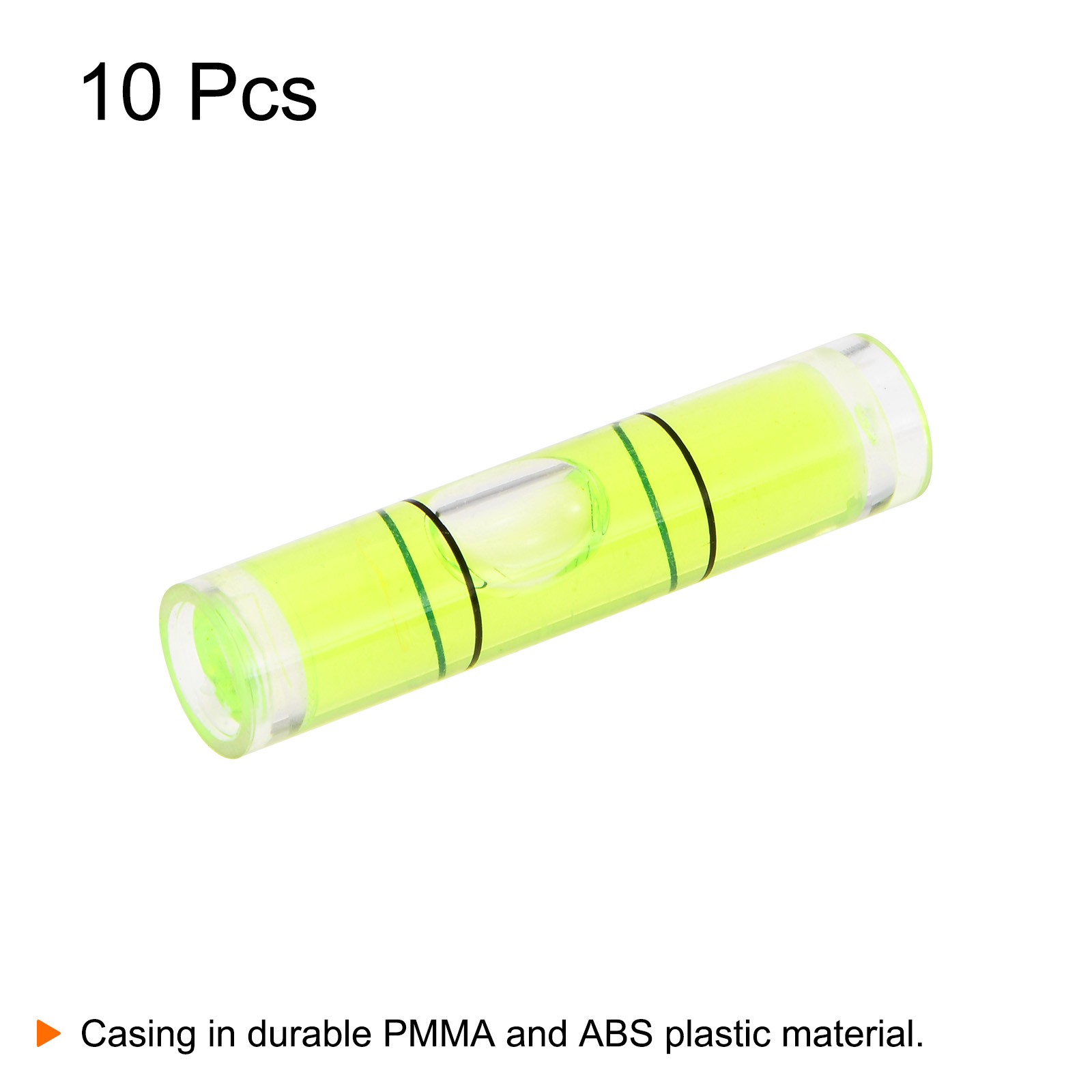 10pcs Small Cylindrical Bubble Level Vials 8x35mm Levels Measuring Tools