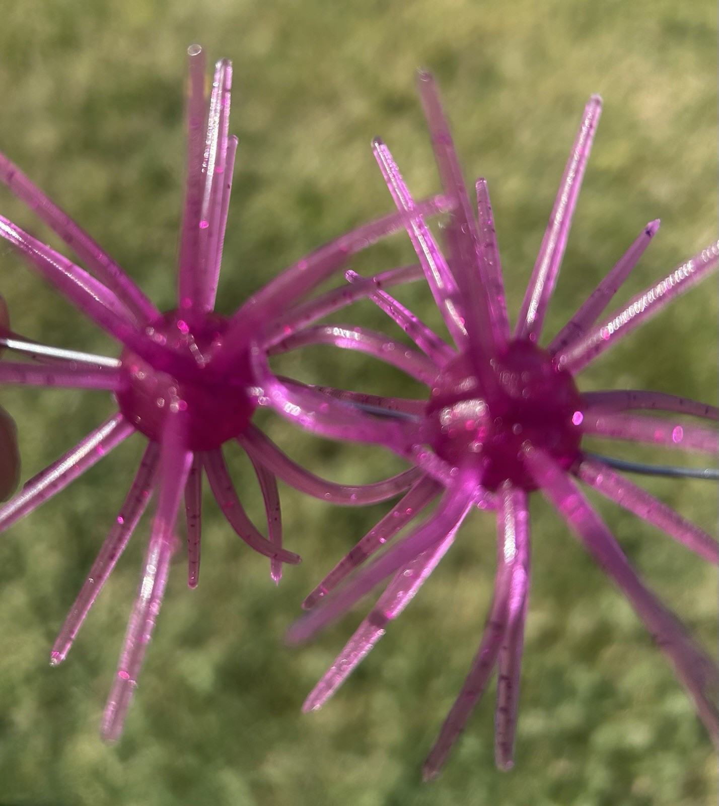 Porcupine Ball - DeadCenter15 - Barney (plum) - Soft Durable Urchin Fishing Lure
