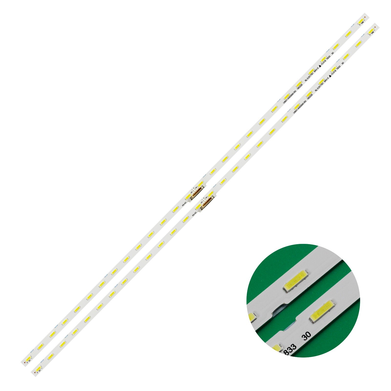 Kit/2pcs LED Strips For 43''-NEW EDGE-28ea-180223-7020 V8N1-430SM0-R0 A4