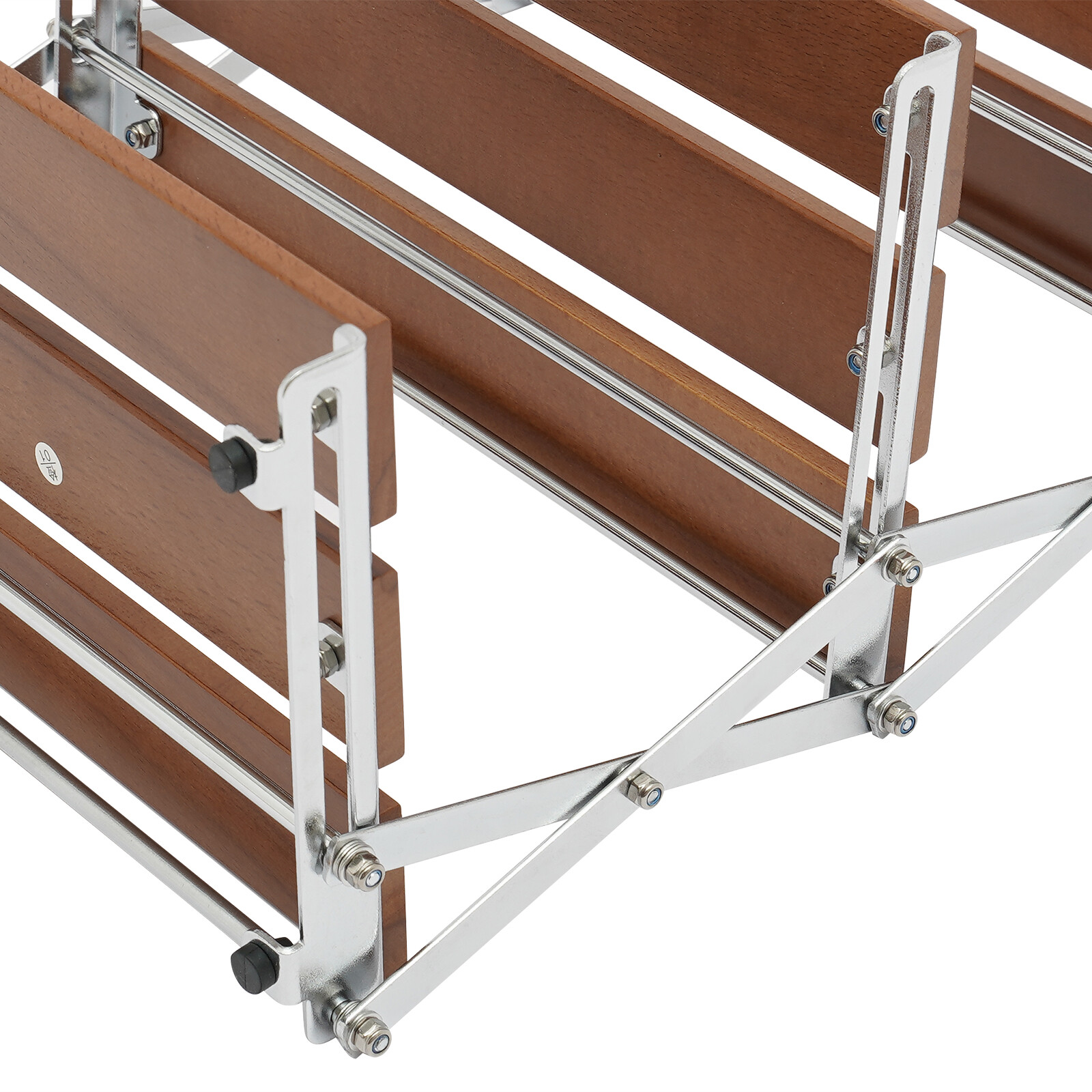Camping Folding Storage Rack 3-Tier Natural Wood Desktop organizing Rack