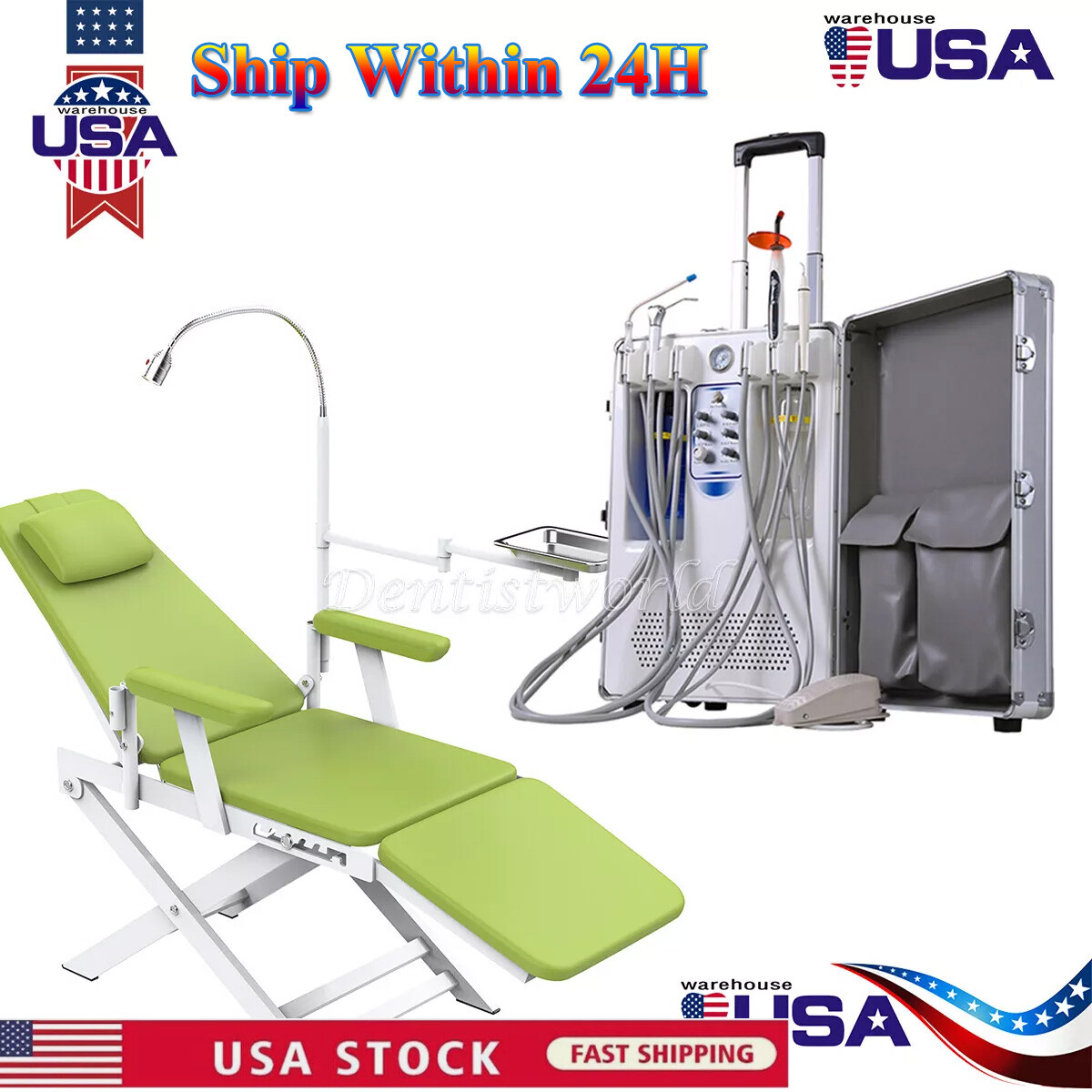 Portatile Dental unidad móvil de entrega de succión compresor de aire 4H /Chair